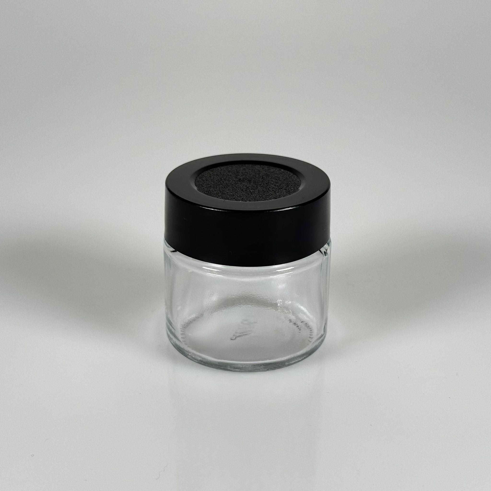 41 CC CAM KAVANOZ - SİYAH PLASTİK DERİN ÜSTÜ KUMLAMA KAPAKLI - 41 ML MİNİ MUM CAM KAVANOZLARI (KÜT BOYUNLU) , MİNİ KREM KAVANOZU