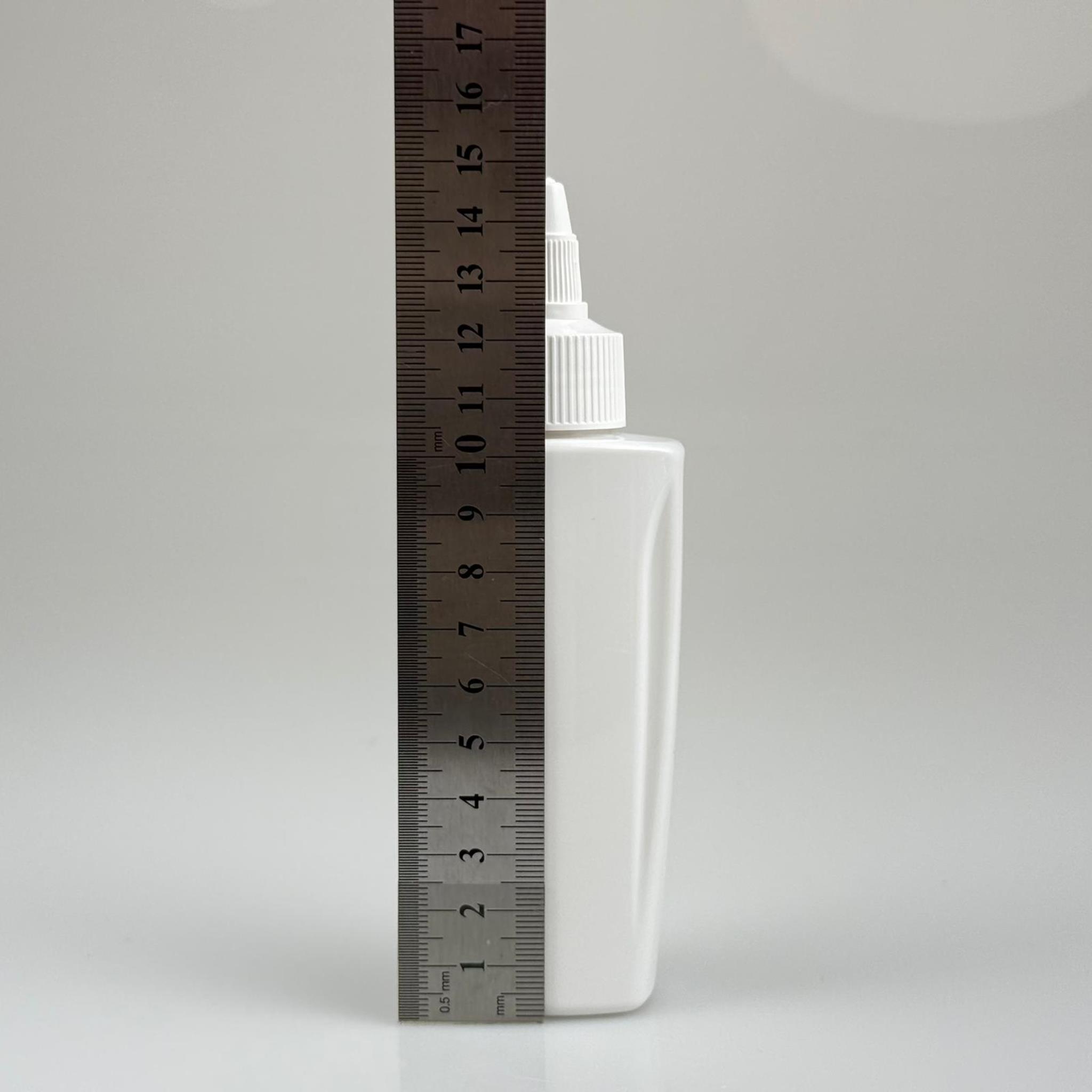 YAĞ, SOS, ACI SOS, SİRKE, SRIRACHA, MÜREKKEP, TUTKAL AKITICI VB BOŞ ŞİŞELERİ - BEYAZ SİVRİ TWİST AKITICI KAPAK + 100 ML YASSI BEYAZ SERT PET PLASTİK ŞİŞE TAKIM