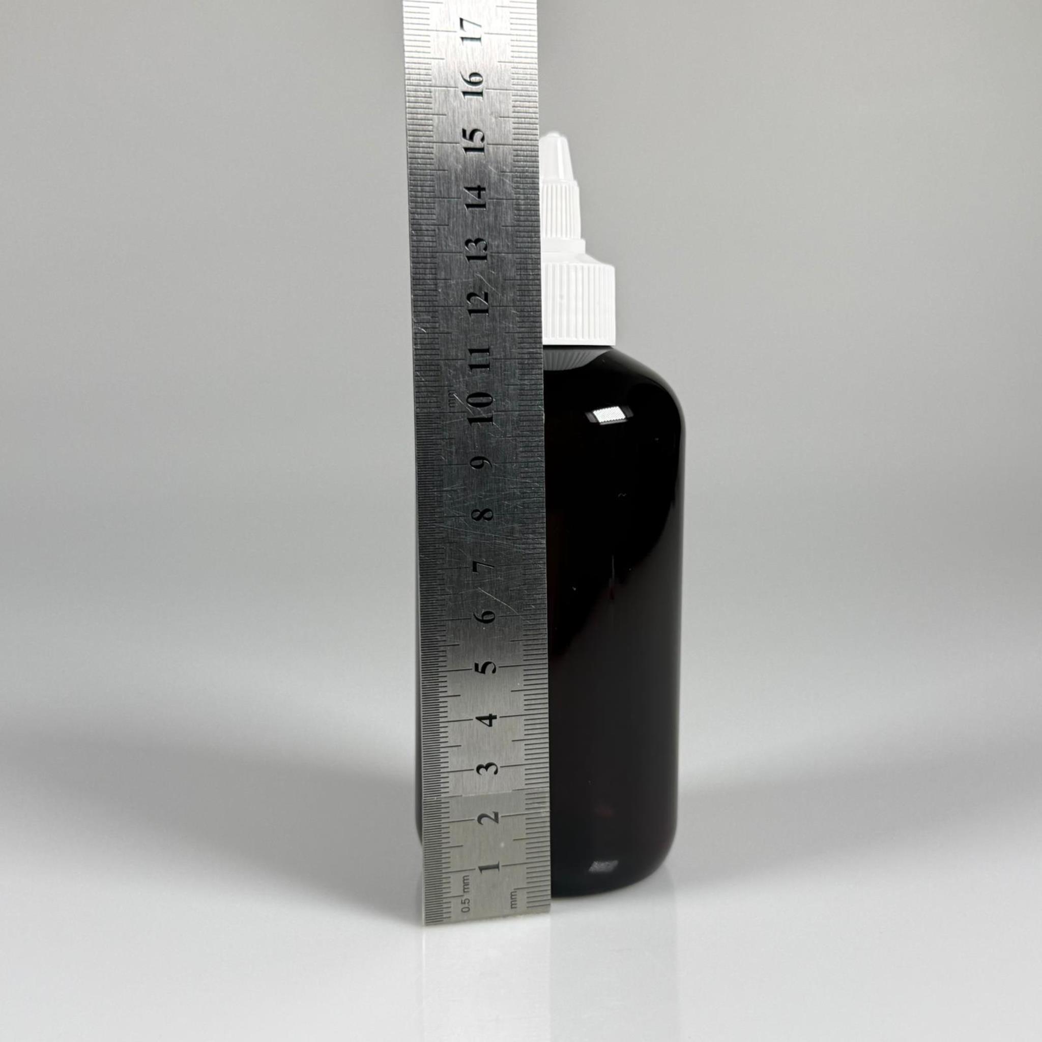 YAĞ, SOS, ACI SOS, SİRKE, SRIRACHA, MÜREKKEP, TUTKAL AKITICI VB BOŞ ŞİŞELERİ - BEYAZ SİVRİ TWİST AKITICI KAPAK + 250 ML AMBER ZEYNEP PET PLASTİK ŞİŞE TAKIM