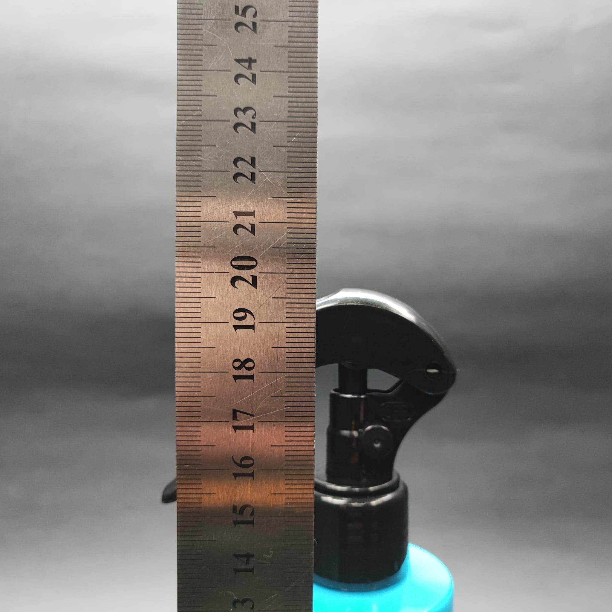 200 CC KÜT BOYUNLU UZUN SİLİNDİR PET ŞİŞE (24 GR) - SİYAH TRİGER SPREYLİ (DUMAN PÜSKÜRTÜR) - 200 ML PLASTİK ŞİŞE - MAVİ