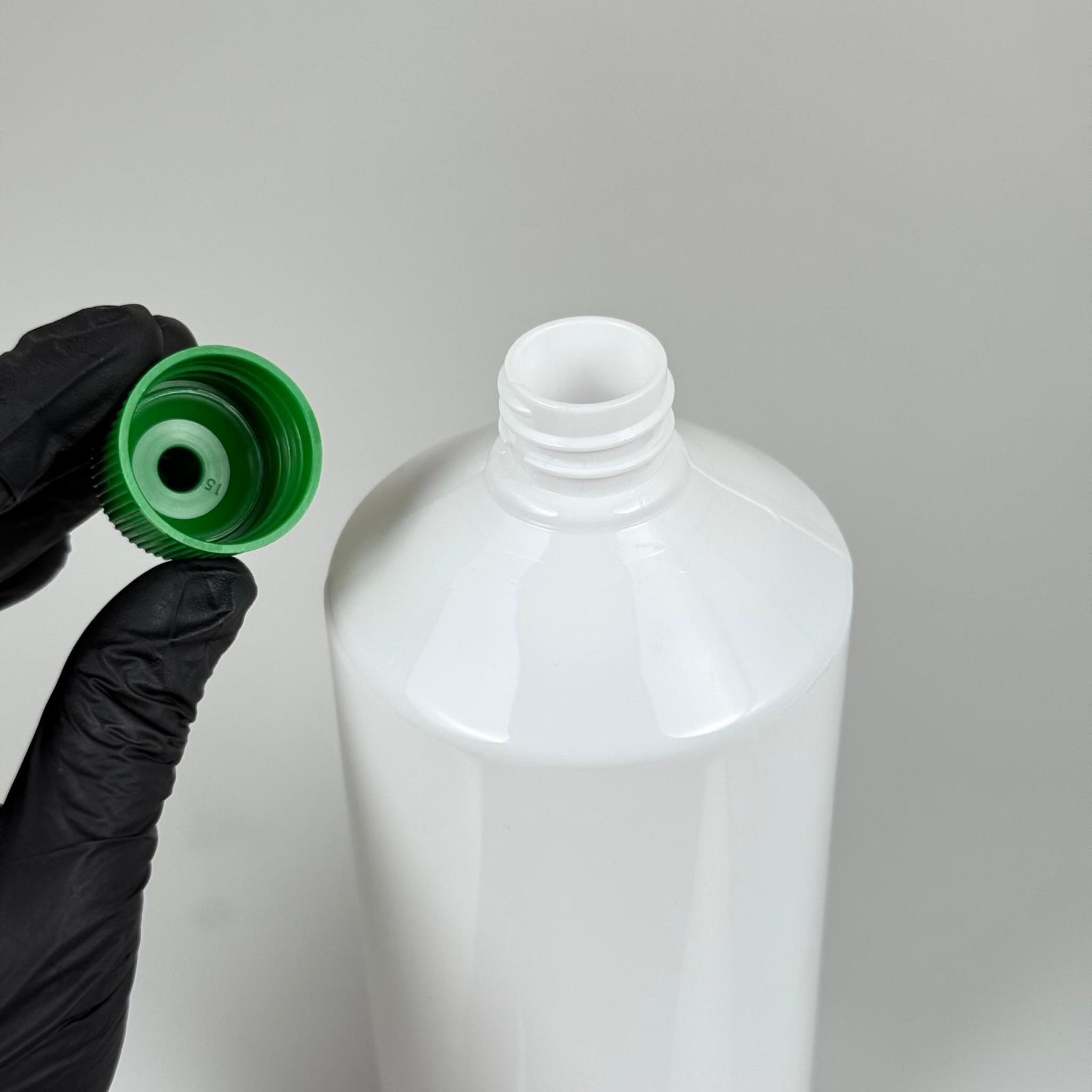 ZEYTİNYAĞI, SOS, ACI SOS, SİRKE, SRIRACHA VB BOŞ ŞİŞELERİ - YEŞİL SİVRİ TWİST AKITICI KAPAK + 1000 ML BEYAZ PET PLASTİK ŞİŞE TAKIM