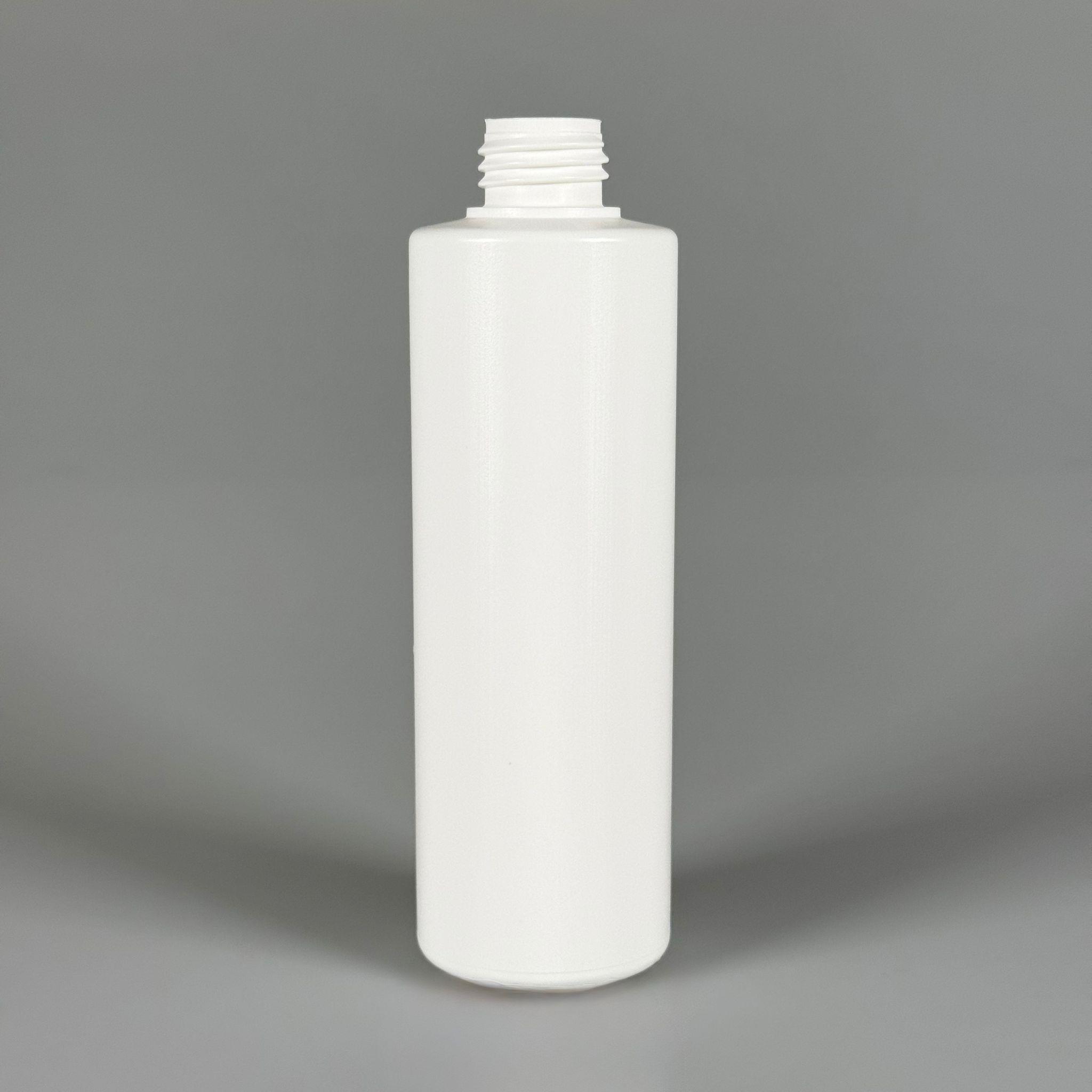 200 CC (SİLME 250 CC) BEYAZ SİLİNDİR MODEL MAT SERT POLİETİLEN ŞİŞE KAPAKSIZ (24 AĞIZ) - 200 ML BEYAZ PLASTİK ŞİŞE