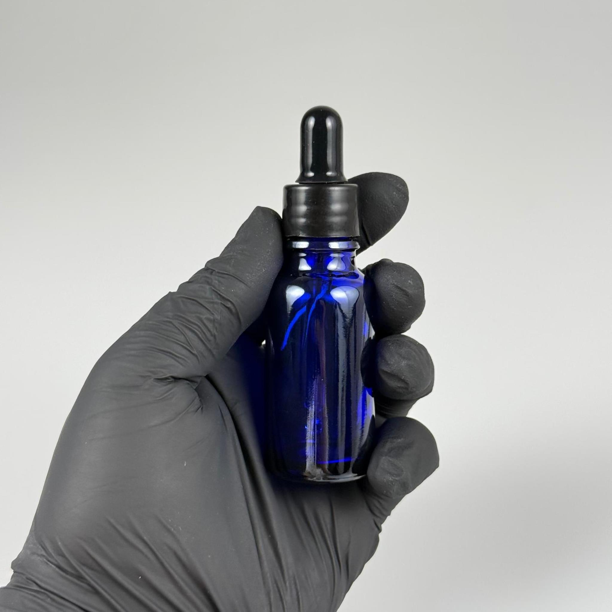 20 CC MAVİ CAM DAMLALIKLI ŞİŞE - SİYAH EMZİK + SİYAH DÜZ KAPAK + CAM PİPET TAKIM - 20 ML DAMLALIKLI ŞİŞE SETİ