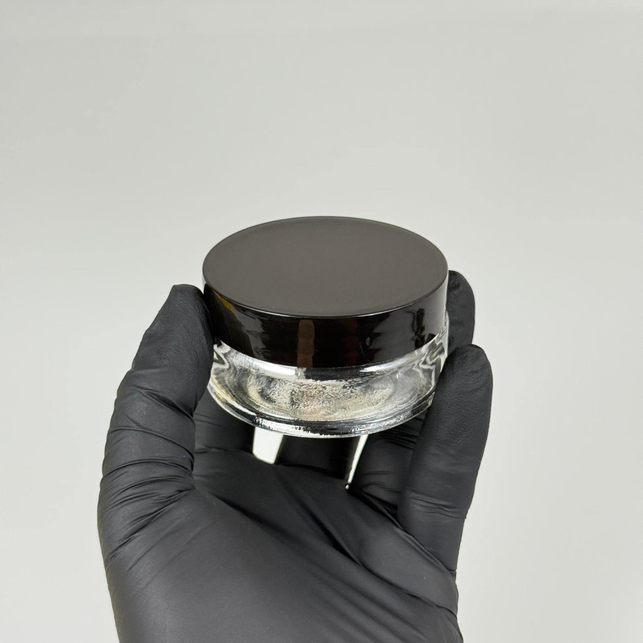 50 CC CAM KREM KAVANOZU - SİYAH PLASTİK KAPAKLI - 50 ML CAM PAŞABAHÇE KREM KAVANOZU