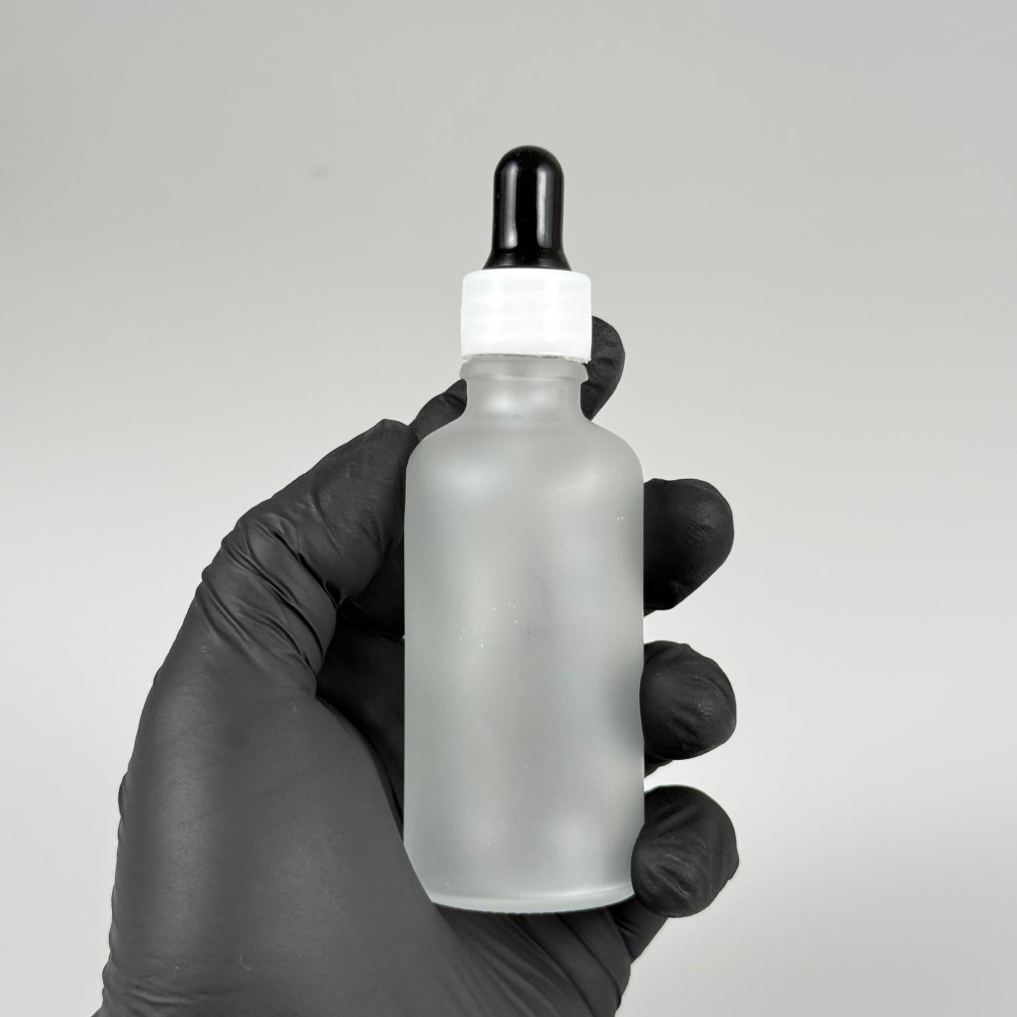 50 CC BUZLU CAM DAMLALIKLI ŞİŞE - SİYAH EMZİK + BEYAZ DÜZ KAPAK + CAM PİPET TAKIM - 50 ML BUZLU DAMLALIKLI ŞİŞE SETİ