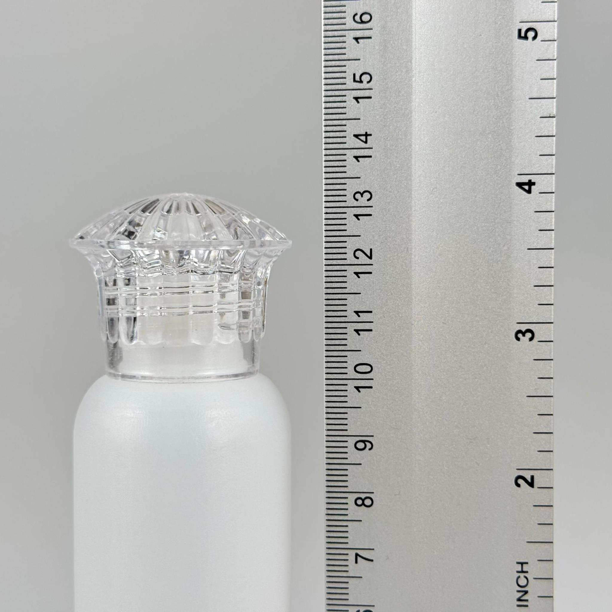 100 CC NATÜREL SERT POLİETİLEN ŞİŞE + KRİSTAL KAPAKLI ( 24 MM ) + PLASTİK TIPALI - 100 ML SERT POLİETİLEN KOLONYA ŞİŞESİ