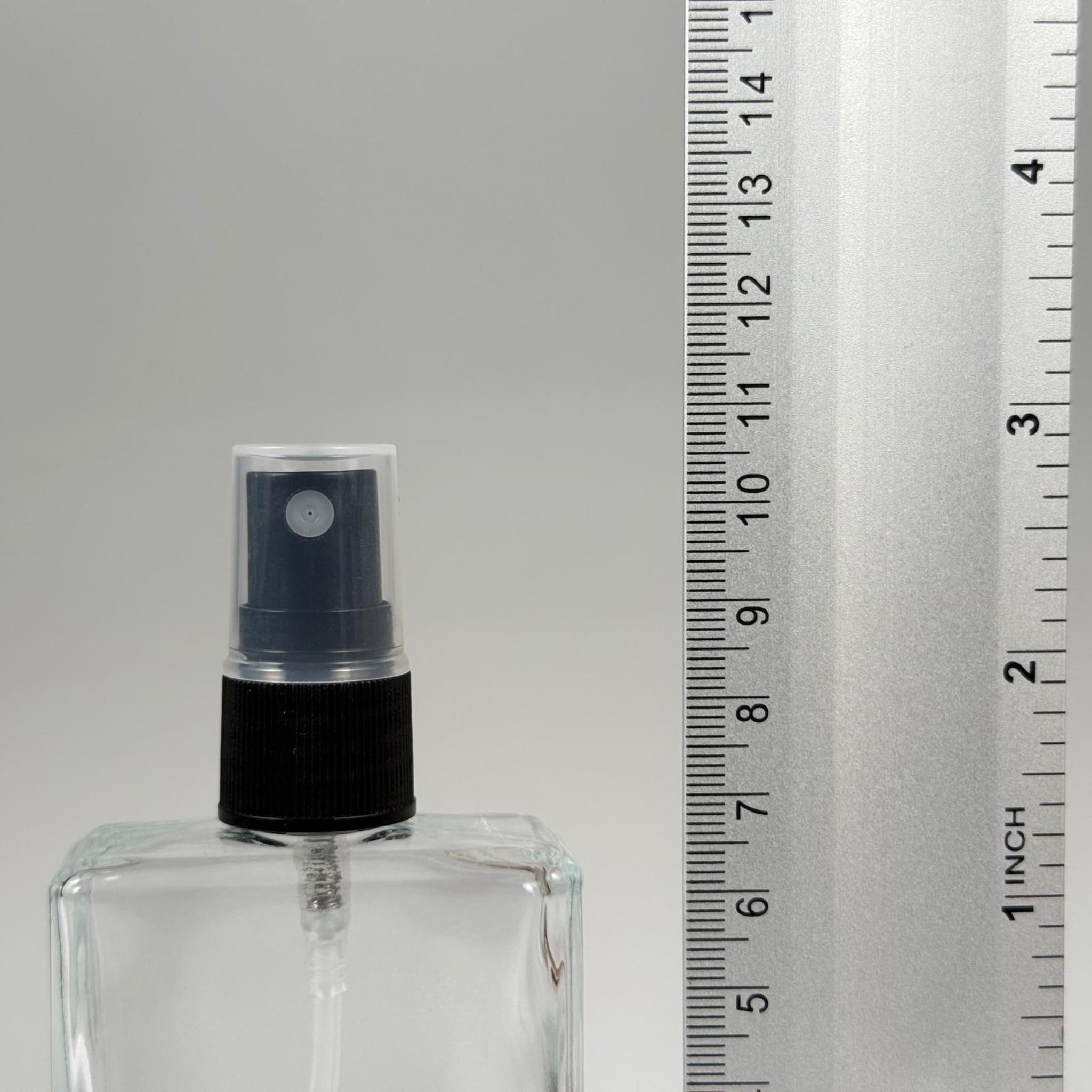40 CC YASSI DİKDÖRTGEN KISA CAM ŞİŞE - SİYAH SPREYLİ PARFÜM KOLONYA ŞİŞESİ TAKIM - 40 ML PRESTİJLİ ŞİŞE