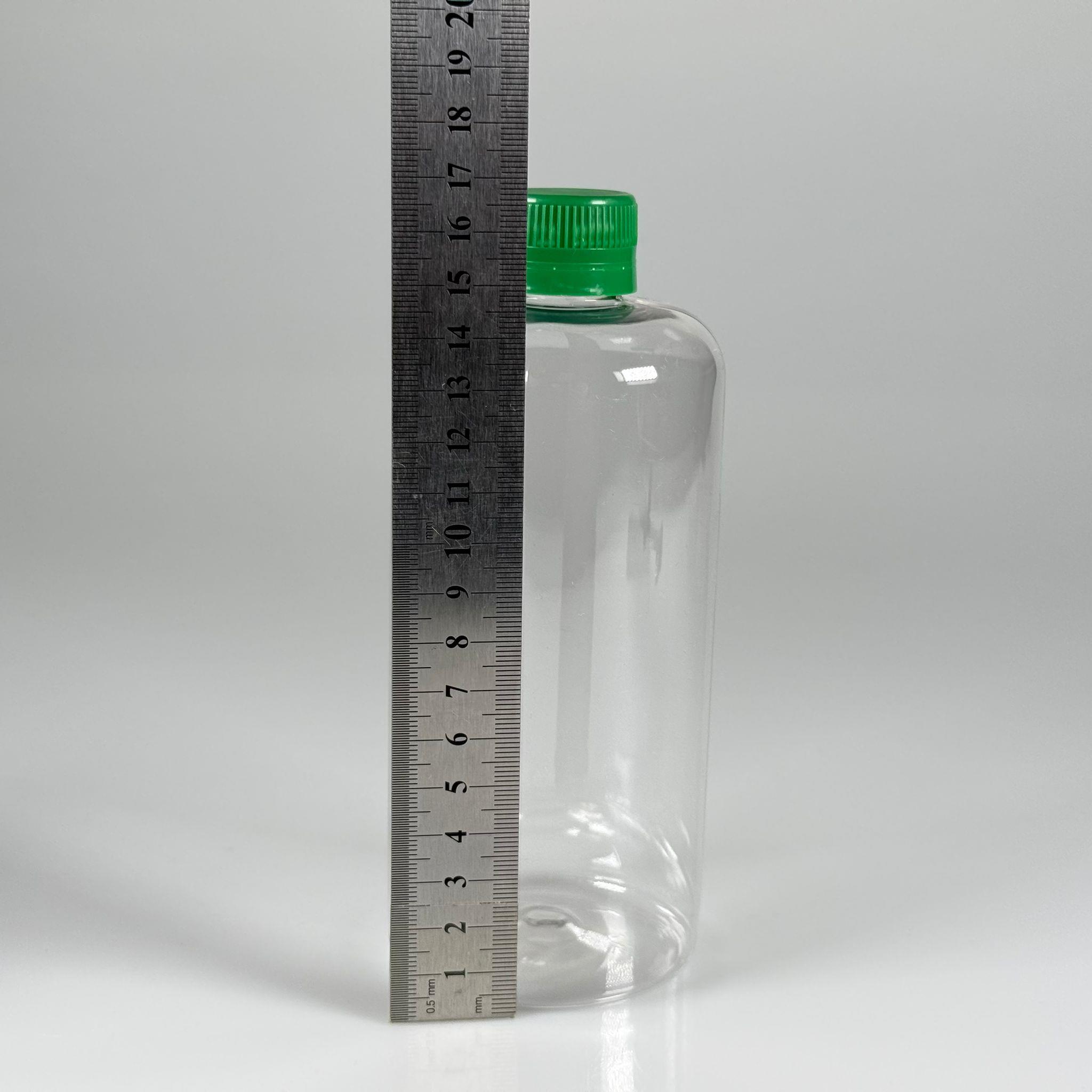 500 CC UZUN SİLİNDİR PET ŞİŞE KALIN (26 GR) - YEŞİL KİLİTLİ KAPAKLI - 28 AĞIZ - 500 ML PET ŞİŞE