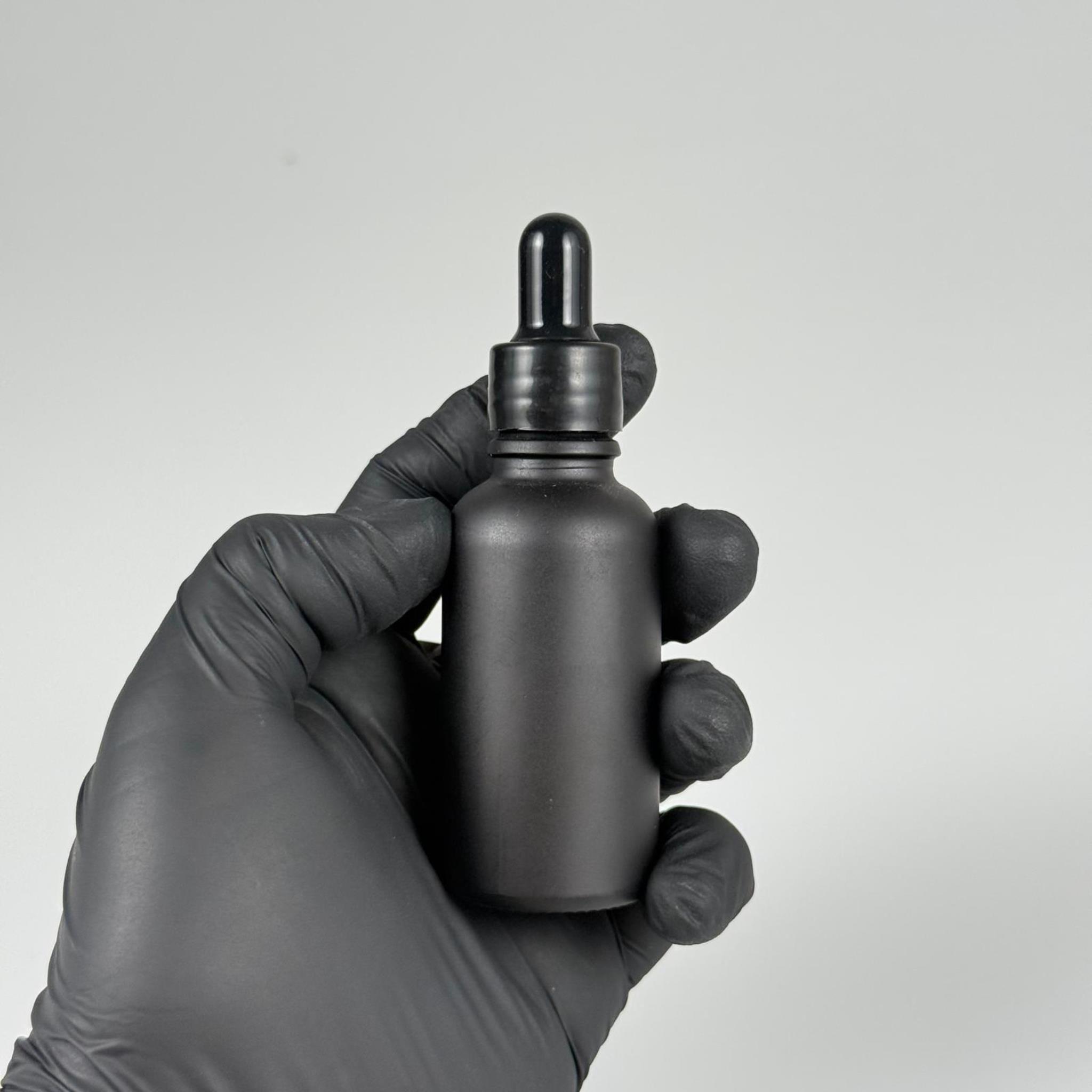 30 CC MAT SİYAH CAM DAMLALIKLI ŞİŞE - SİYAH EMZİK + SİYAH DÜZ KAPAK + CAM PİPET TAKIM - 30 ML MAT SİYAH DAMLALIKLI ŞİŞE SETİ
