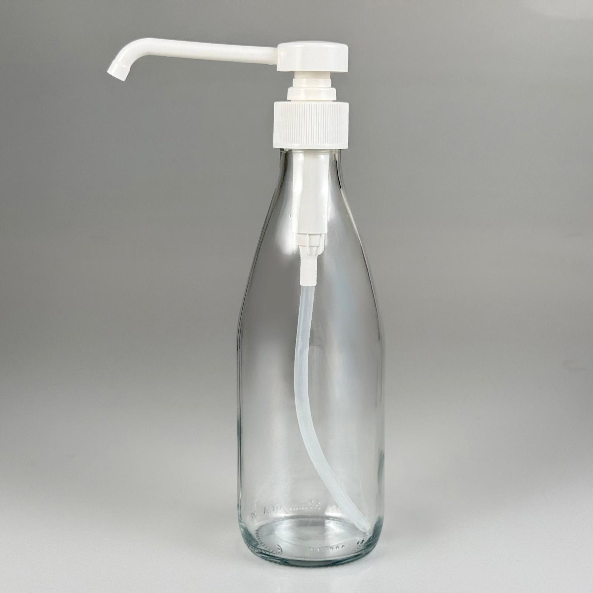 MASA ÜSTÜ İÇİN DİSPANSİYER PÜSKÜRTÜCÜ SPREY POMPALI CAM KOLONYA, DEZENFEKTAN ŞİŞESİ TAKIM - 330 ML