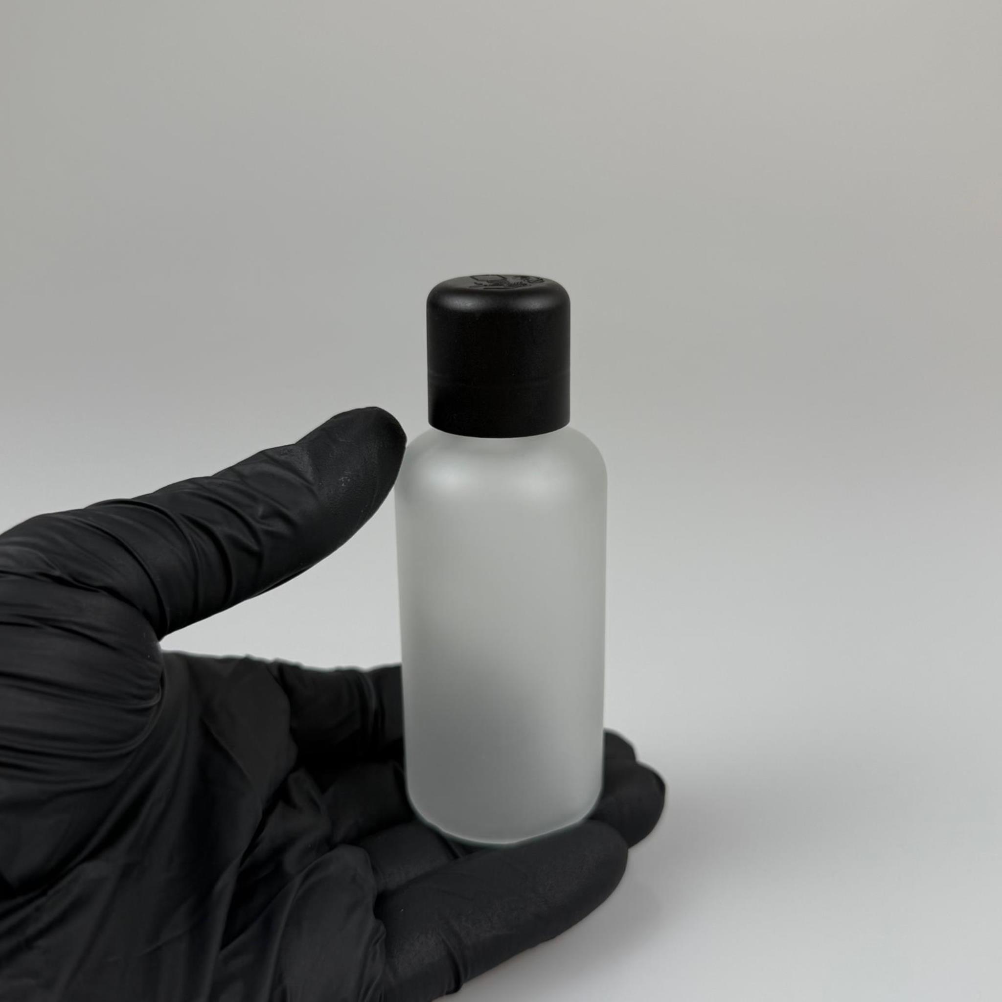 50 CC BUZLU CAM ŞİŞE + İÇTEN DAMLALIKLI ÇOCUK KİLİTLİ SİYAH KAPAK - BUZLU 50 ML KİLİT KAPAKLI DAMLATMALI ŞİŞE