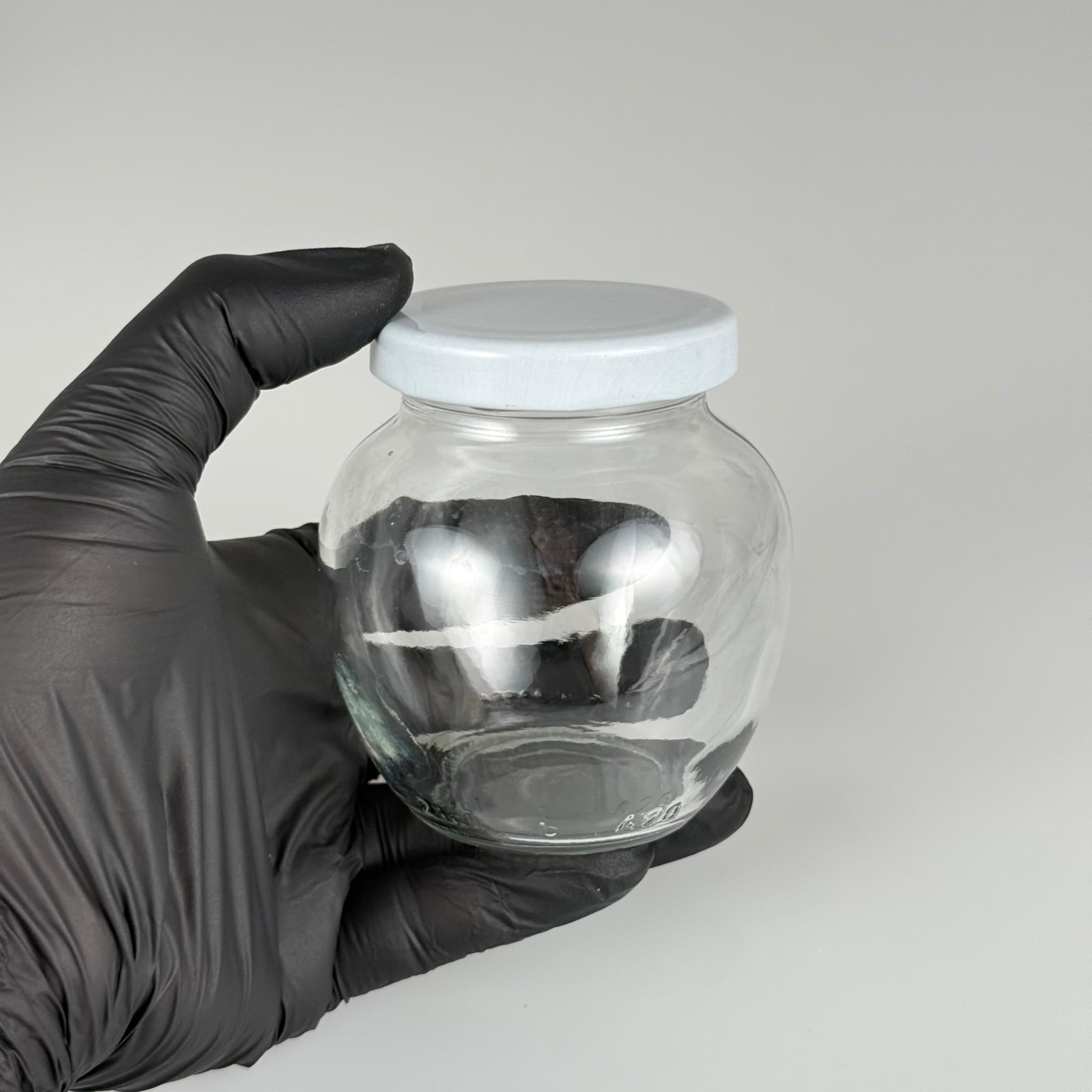 210 CC YUMURTA KAVANOZ + BEYAZ METAL KAPAKLI + KENDİNDEN YAPIŞKANLI KÖPÜK CONTALI TAKIM - 210 ML OVAL TİP CAM KAVANOZ