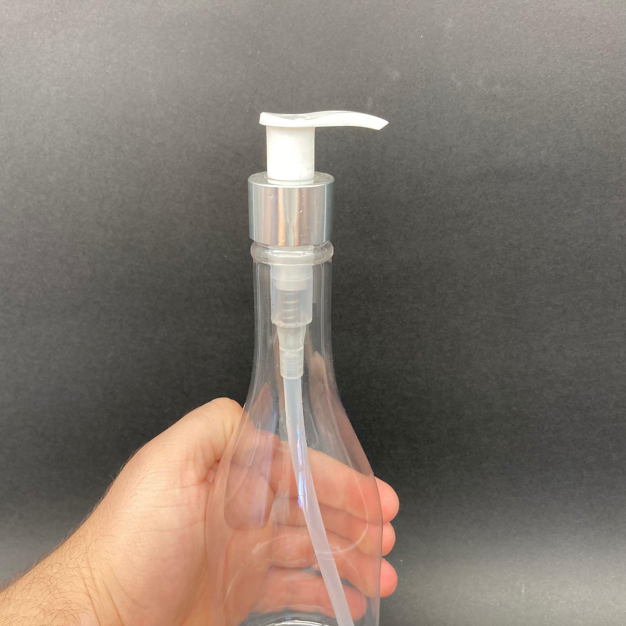 400 CC ELİT MODEL PET ŞİŞE - GÜMÜŞ POMPALI - 400 ML POMPALI ŞİŞE