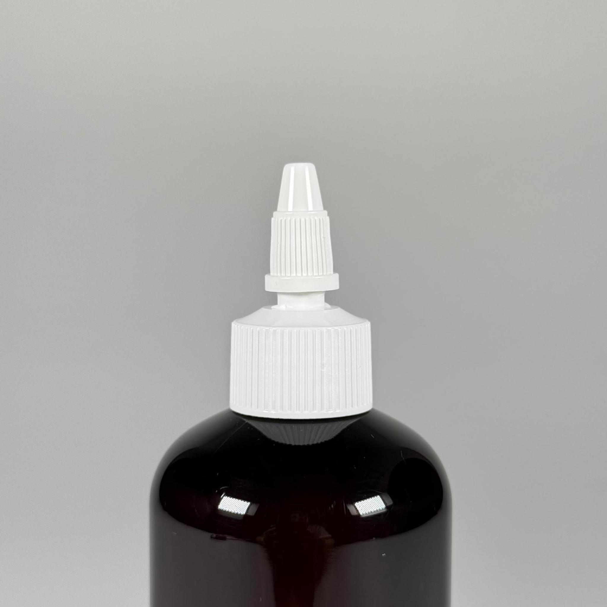 YAĞ, SOS, ACI SOS, SİRKE, SRIRACHA, MÜREKKEP, TUTKAL AKITICI VB BOŞ ŞİŞELERİ - BEYAZ SİVRİ TWİST AKITICI KAPAK + 250 ML AMBER ZEYNEP PET PLASTİK ŞİŞE TAKIM