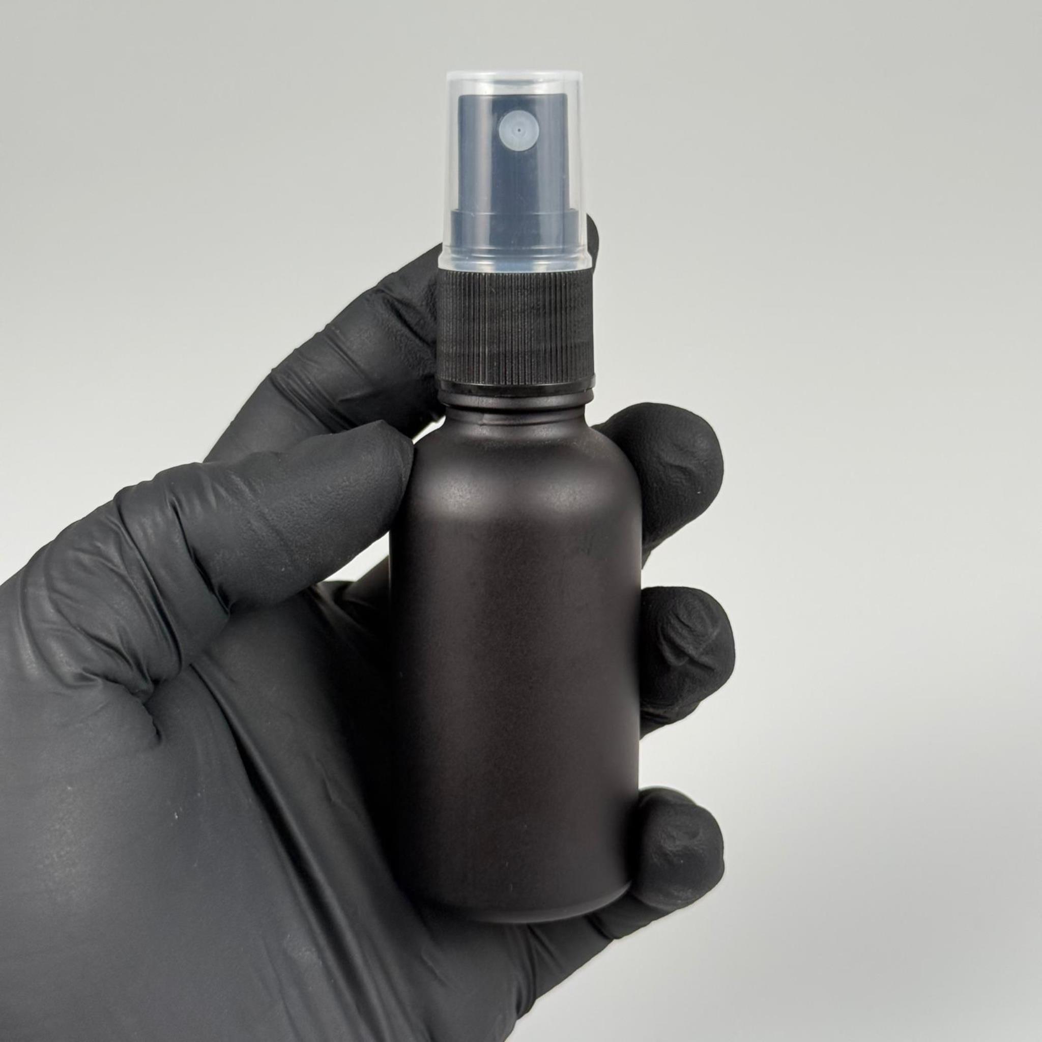 30 CC MAT SİYAH BOYALI CAM ŞİŞE - SİYAH SPREYLİ - 30 ML CAM ŞİŞE - MAT SİYAH RENK