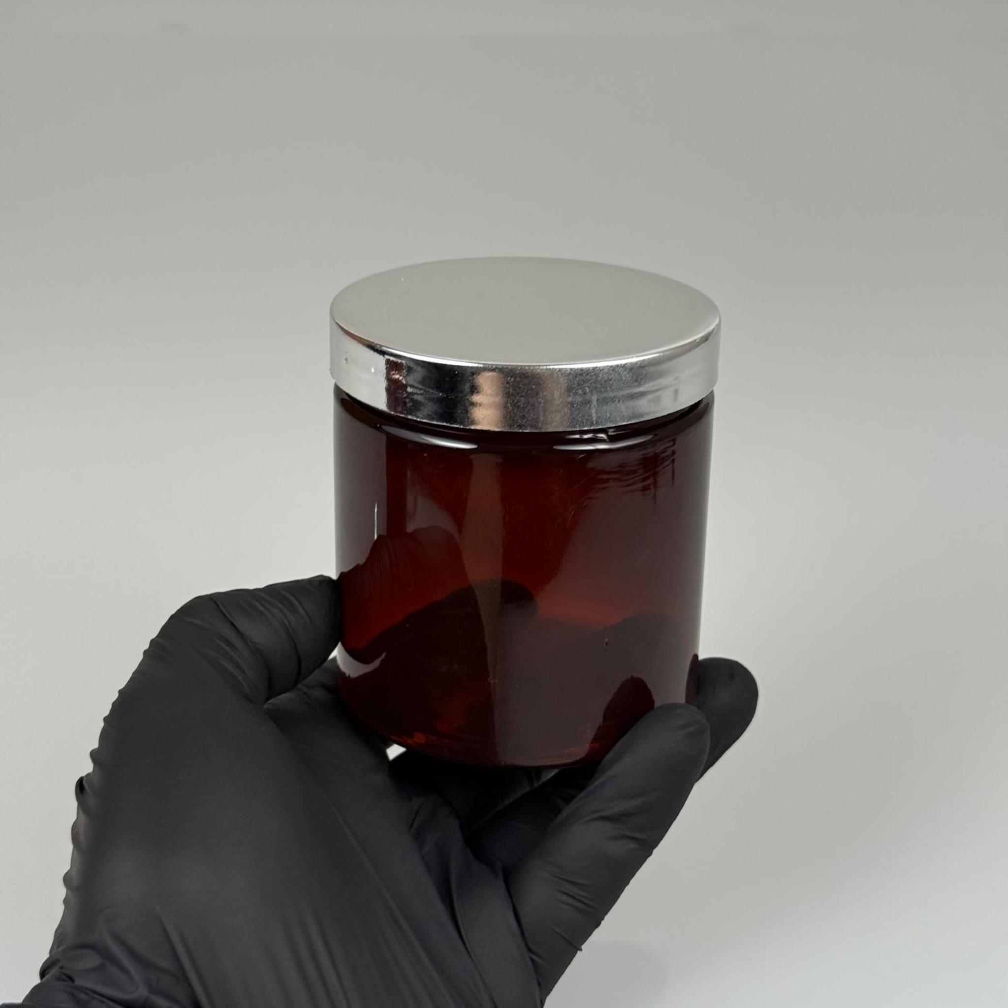 250 ML SERT PET KAVANOZ + GÜMÜŞ KAPLAMALI KAPAK + İÇ TIPA - 250 CC KALIN AMBER PLASTİK KAVANOZ GÜMÜŞ KAPLAMALI PLASTİK KAPAKLI İÇ TIPALI TAKIM - KREM KAVANOZLARI