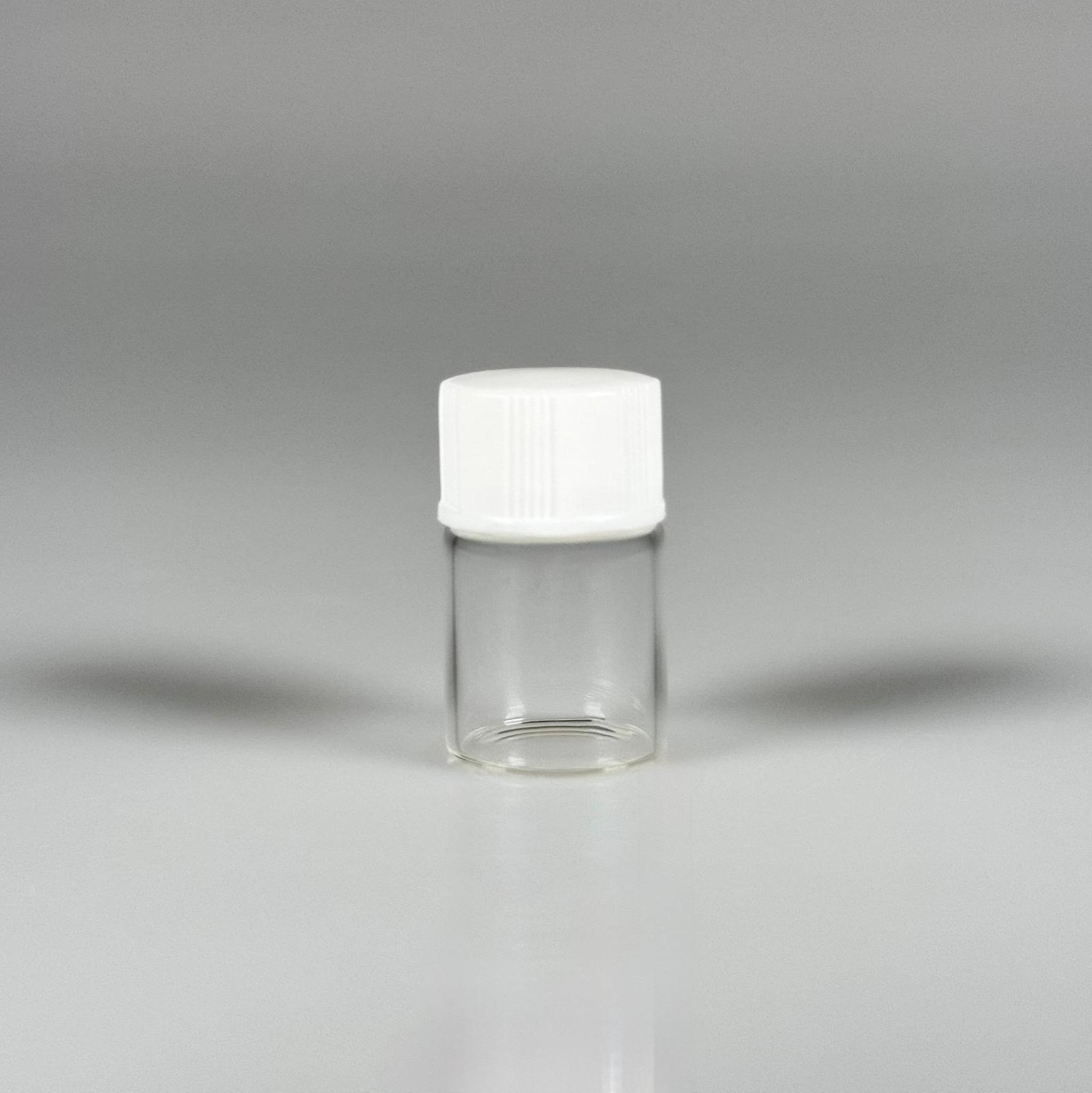 2 CC ŞEFFAF CAM ŞİŞE - BEYAZ KAPAKLI - 2 ML KAPAKLI CAM ŞİŞE