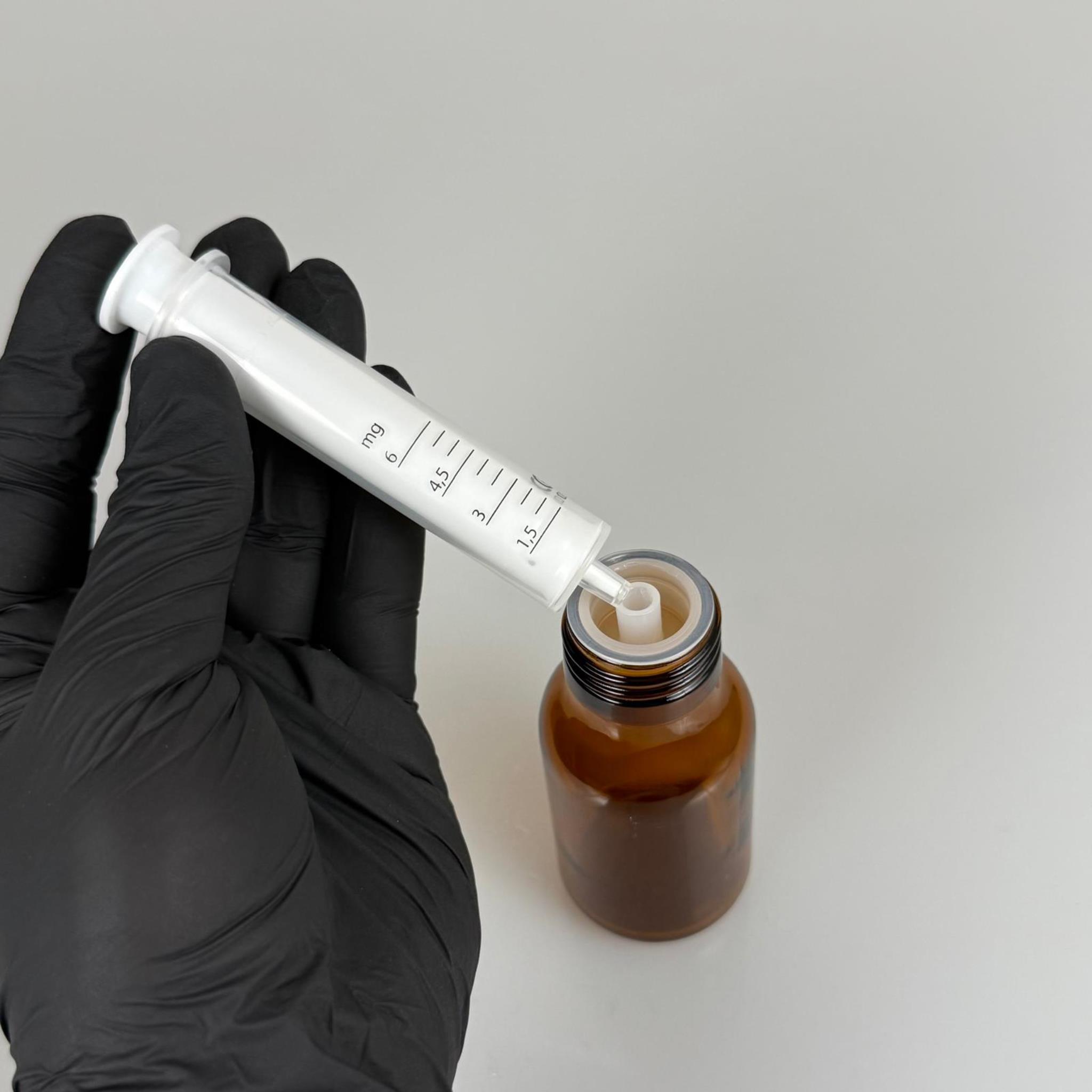 50 ML CAM ECZA ŞİŞESİ + 6 ML DOZAJ PİPETİ + DOZAJ TIPASI + CONTALI PLASTİK KAPAK TAKIM