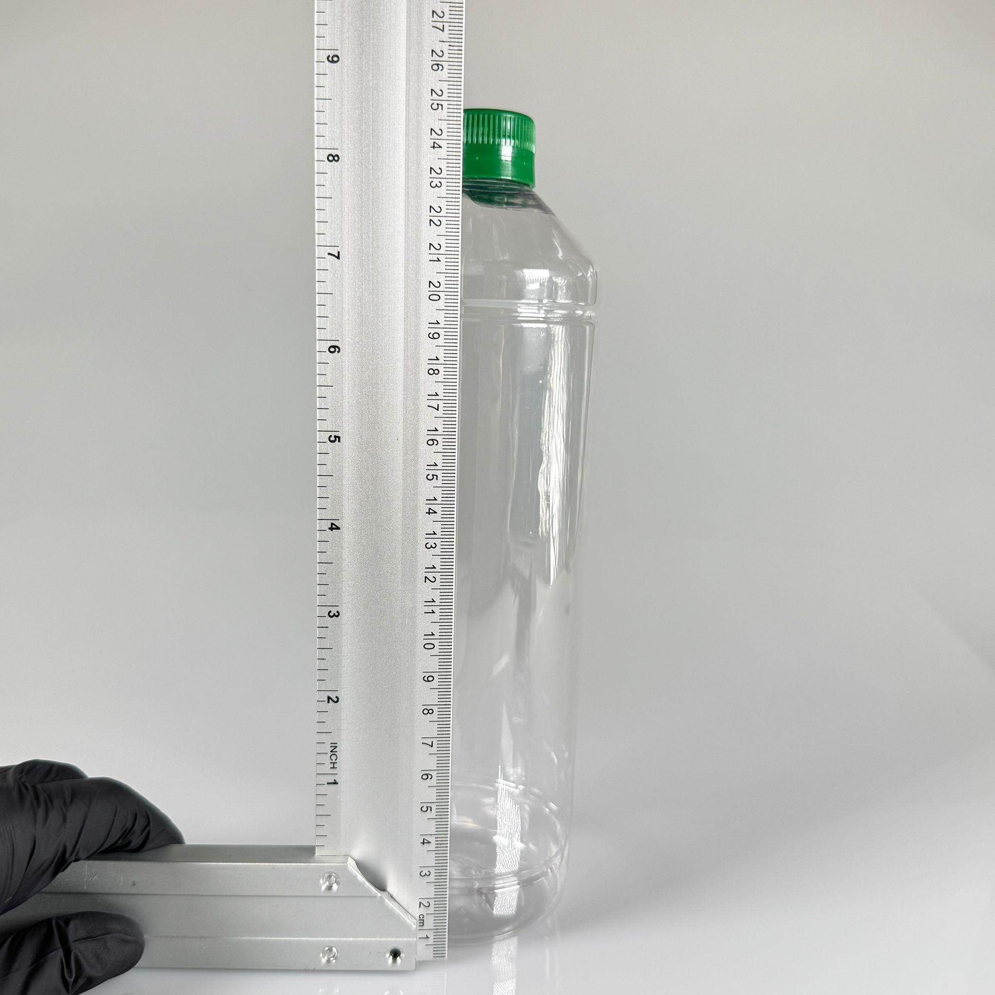 1000 CC DÜZ MODEL PET ŞİŞE (28 AĞIZ) - 1 LİTRE PET ŞİŞE YEŞİL CONTALI KİLİTLİ KAPAKLI