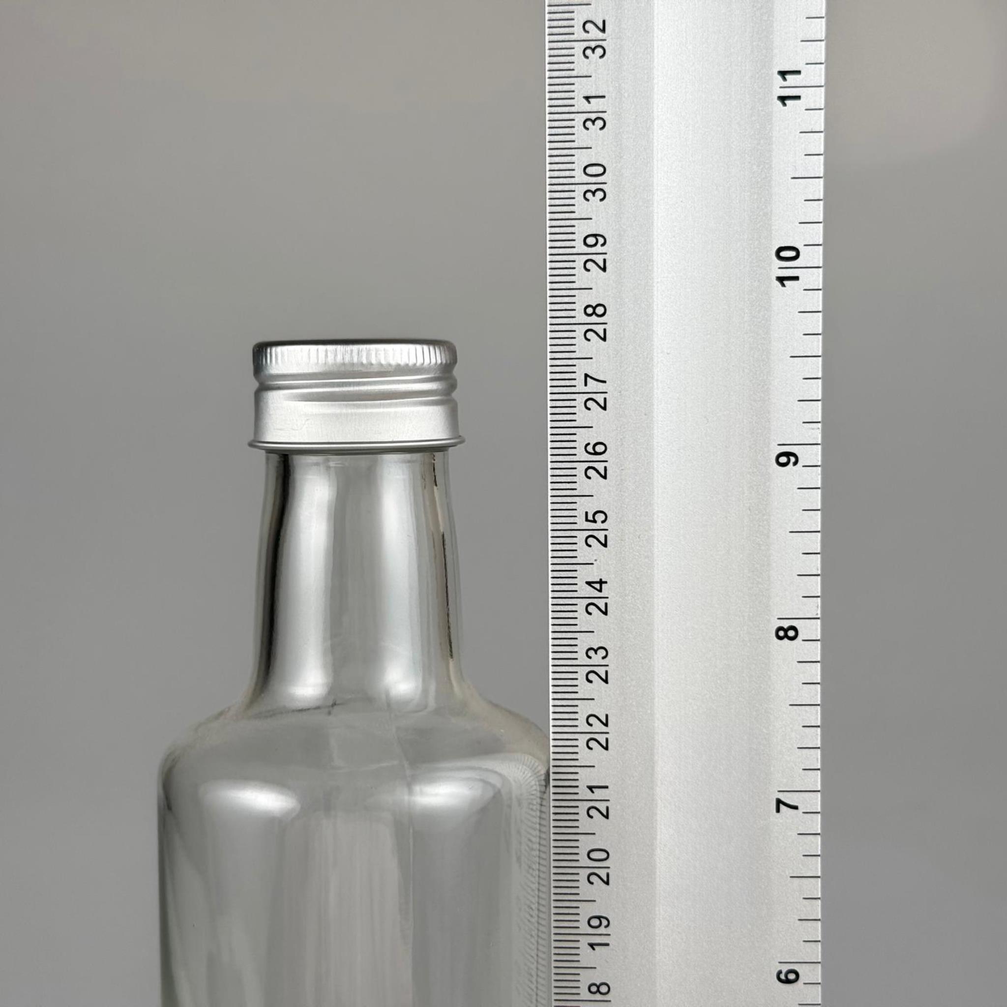 500 CC DORİKA CAM ŞİŞE - GÜMÜŞ METAL ALÜMİNYUM KAPAKLI - 500 ML DORİKA YAĞ ŞİŞESİ - SİRKE ŞİŞESİ