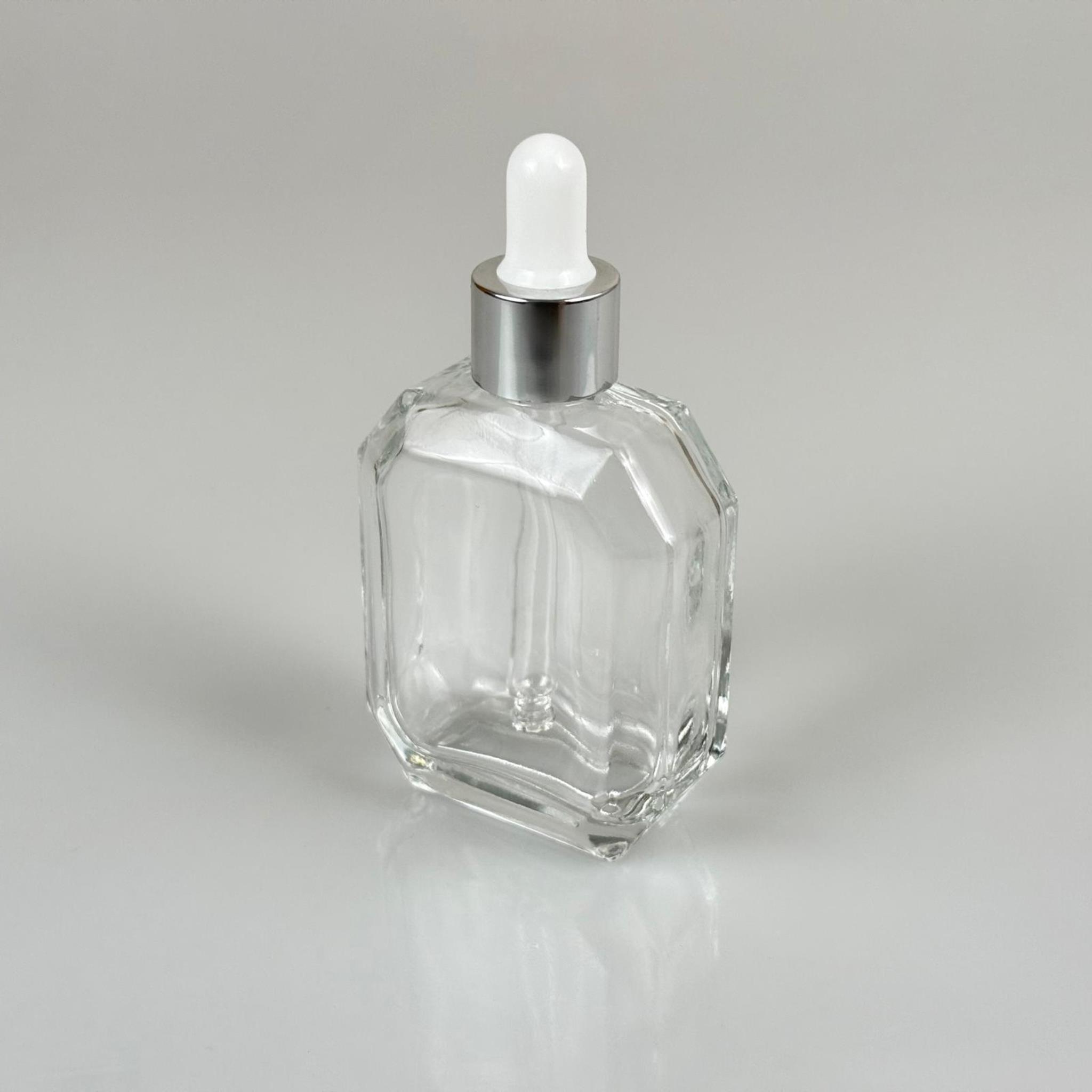 50 CC KAZABLANKA CAM ŞİŞE + BEYAZ GÜMÜŞ CAM DAMLALIKLI TAKIM - 50 ML HEDİYELİK CAM KOLONYA ŞİŞESİ - DÜĞÜN, NİŞAN, SÖZ, KINA, CENAZE, PROMOSYON İÇİN HEDİYELİK KOLONYA ŞİŞELERİ