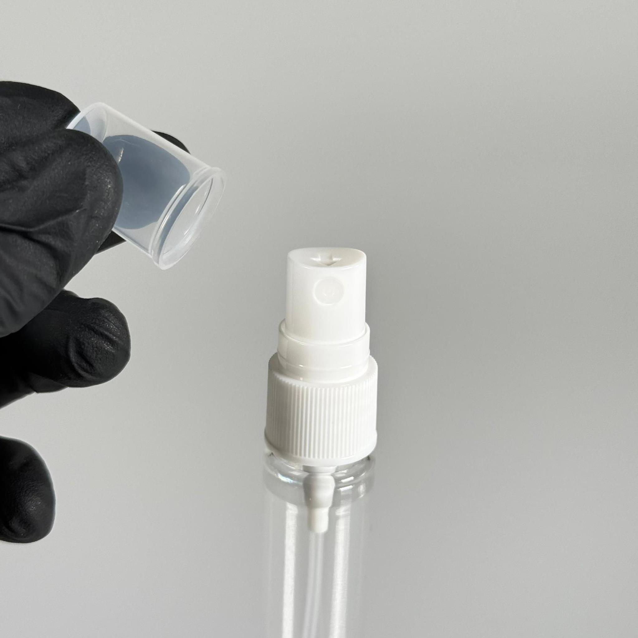 16 CM TÜP - 45 CC UZUN İNCE PET ŞİŞE - BEYAZ SPREYLİ TAKIM - UZUN PLASTİK KALEM PARFÜM, KOLONYA ŞİŞESİ