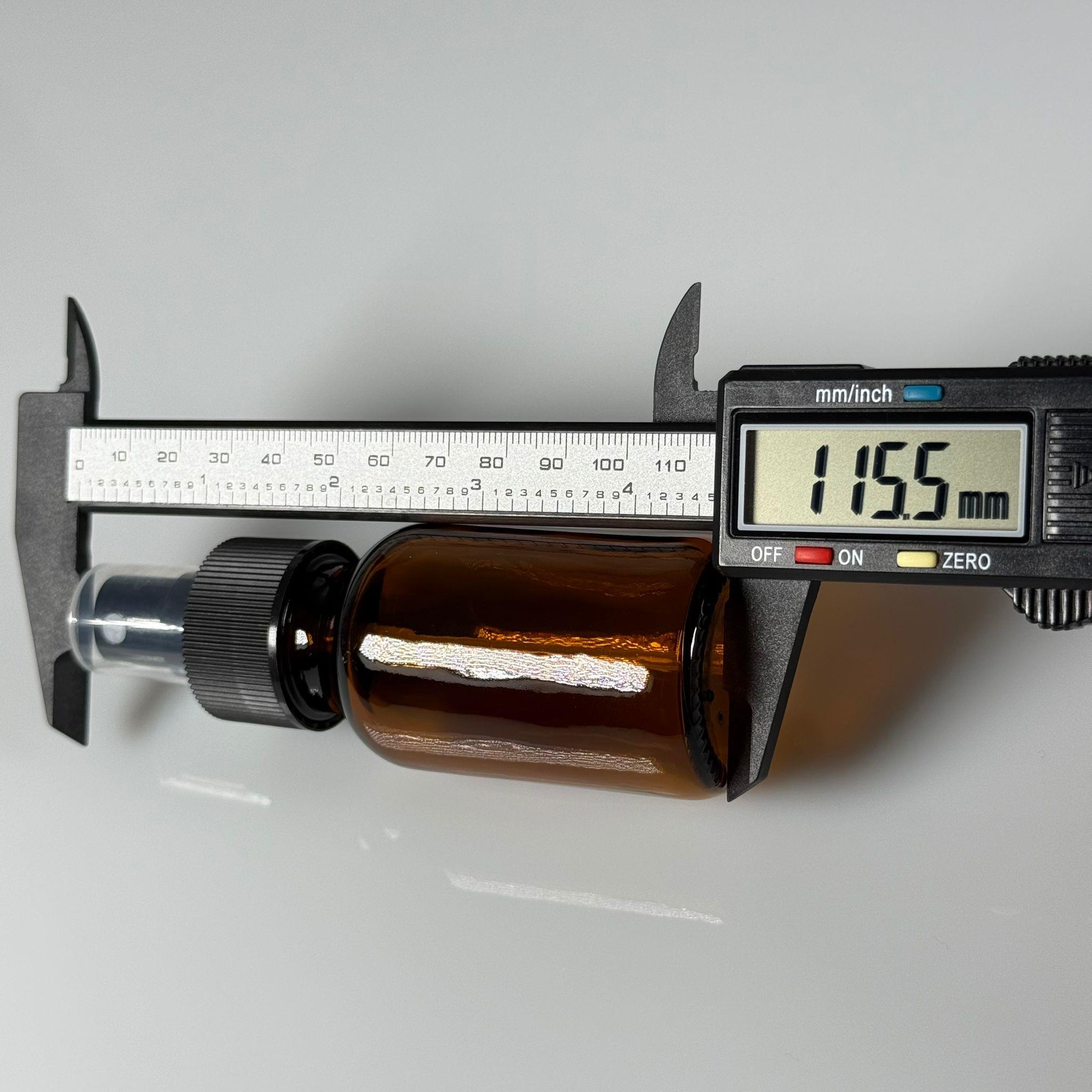 50 CC AMBER SİYAH SPREY BAŞLIKLI CAM ŞİŞE - 50 ML KAHVERENGİ FISFIS KAPAKLI ŞİŞE