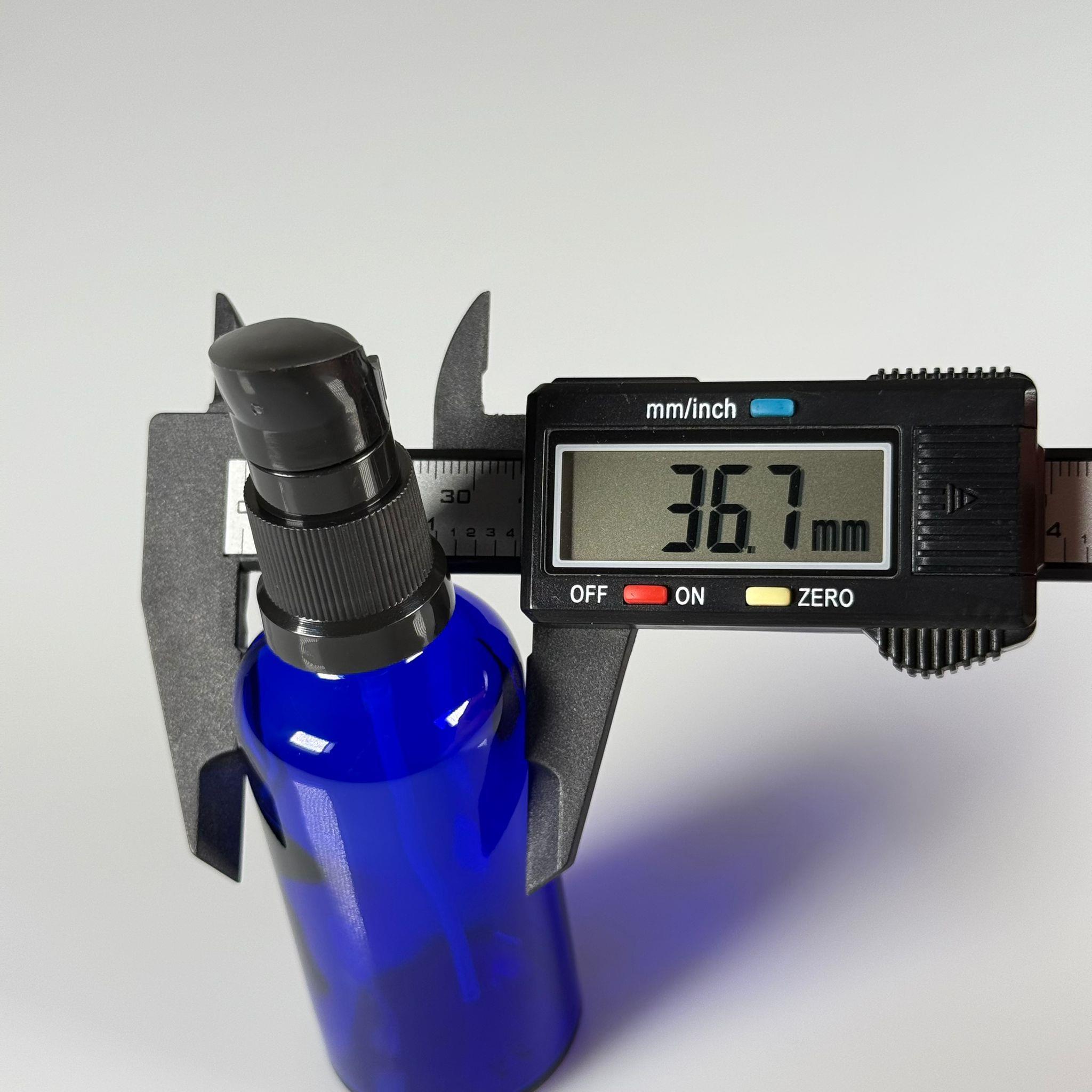 50 CC MAVİ CAM ŞİŞE - SIZDIRMAZ ETEKLİ SİYAH LOSYON POMPALI TAKIM - 50 ML LOSYON ŞİŞESİ - YAĞ, KREM GİBİ YOĞUN KIVAMLI SIVILAR İÇİN CAM AMBALAJ