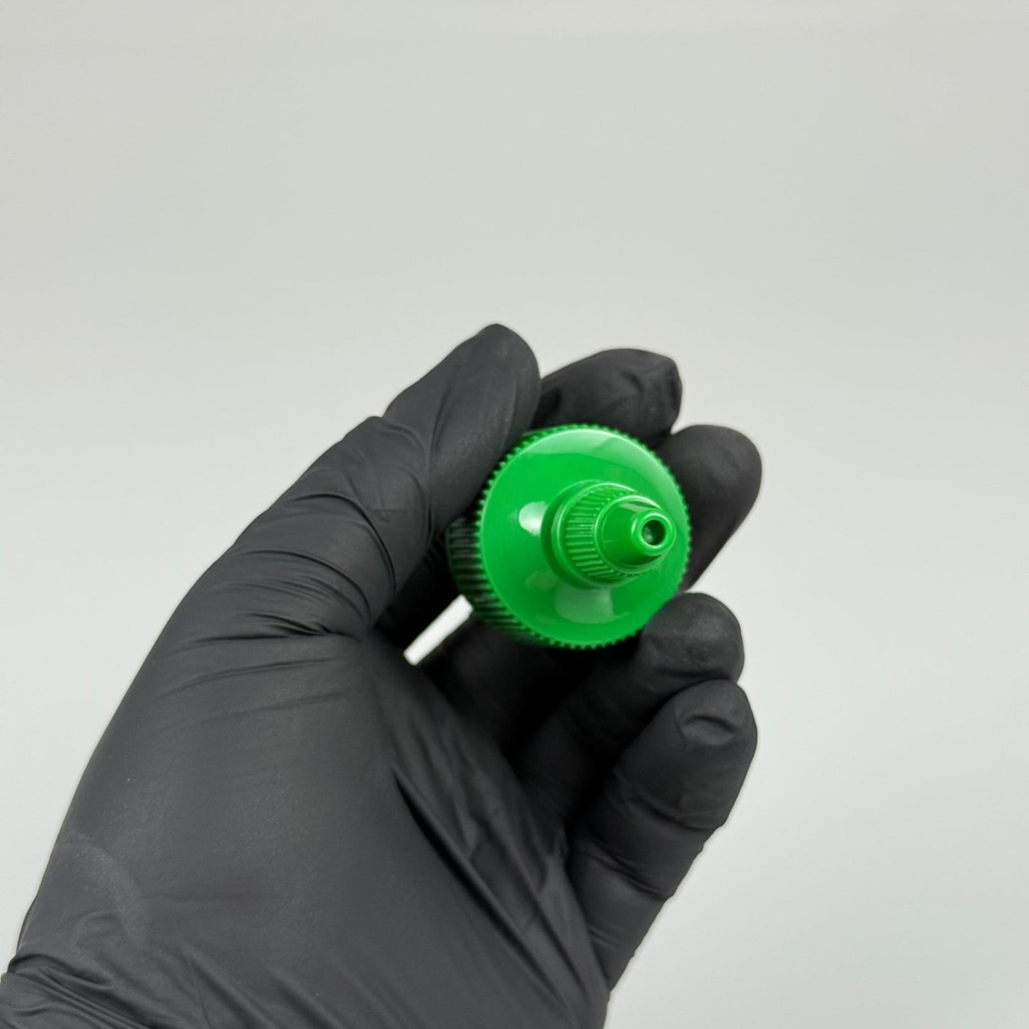 28 MM TWİST ASANSÖR SİVRİ YEŞİL KAPAK - ZEYTİNYAĞ, SOS, MÜREKKEP, ŞAMPUAN, TUTKAL KARTUŞ İÇİN AKITICILI PLASTİK KAPAK