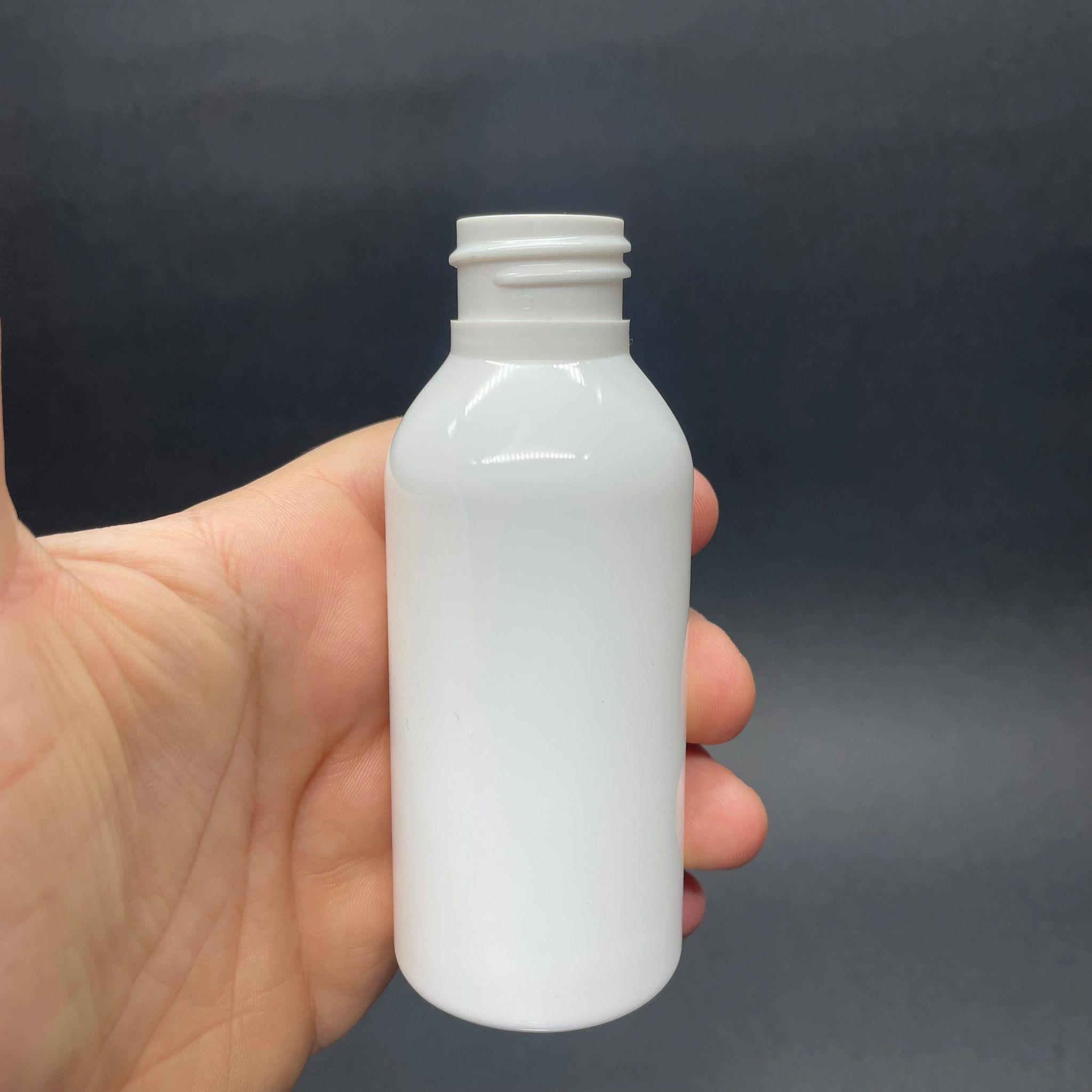 100 CC SİLİNDİR MODEL PARLAK SERT ŞİŞE KAPAKSIZ (24 AĞIZ) - 100 ML PARLAK BEYAZ PLASTİK ŞİŞE