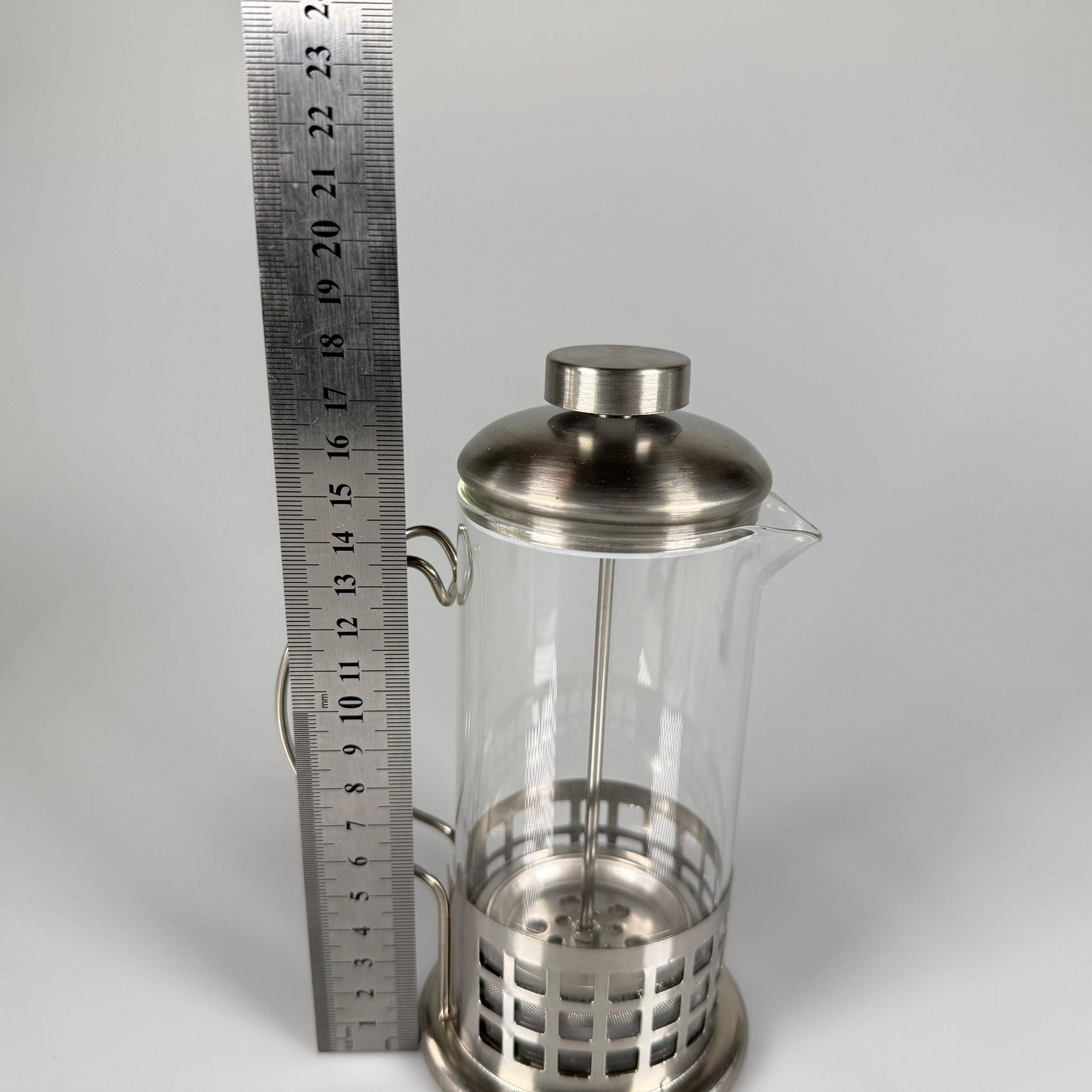 Filtre Kahve Ve Çay Demliği French Press 350 ml - ÇELİK ALTLI - Bitki Çayı Demliği , Kahve Demleme