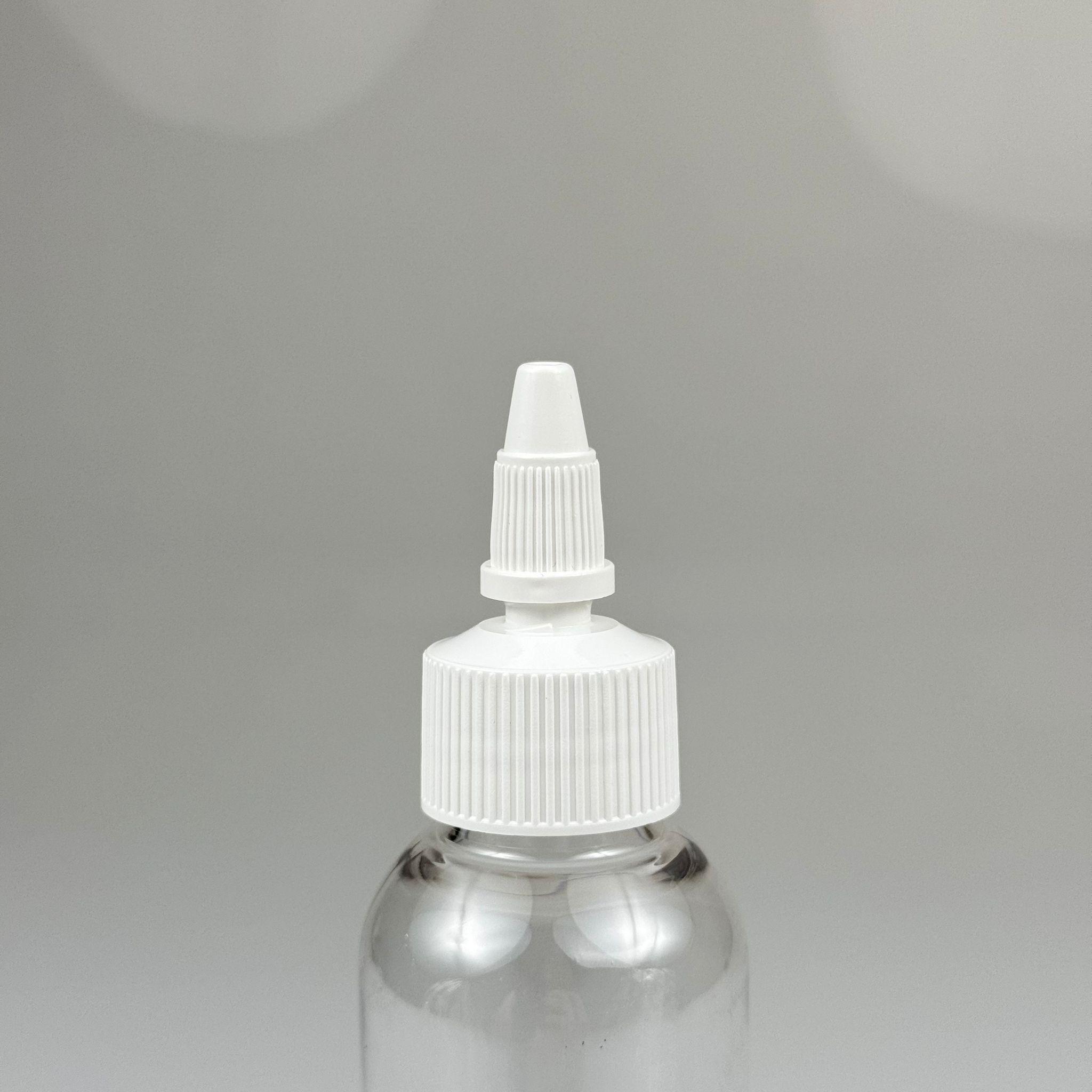 YAĞ, SOS, ACI SOS, SİRKE, SRIRACHA, MÜREKKEP, TUTKAL AKITICI VB BOŞ ŞİŞELERİ - BEYAZ SİVRİ TWİST AKITICI KAPAK + 150 ML OVAL SERT PET PLASTİK ŞİŞE TAKIM