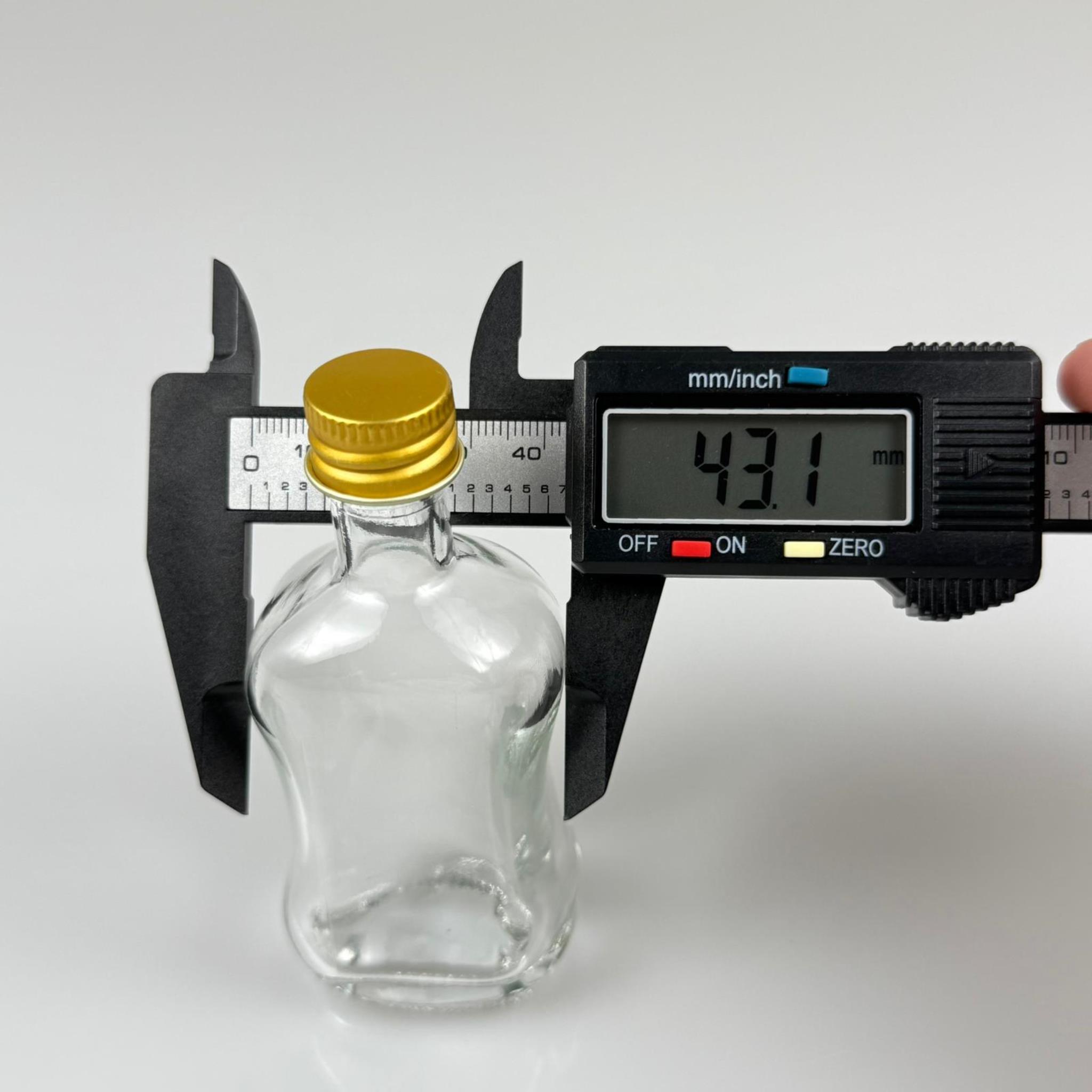 50 CC BOĞAZLI İNCE BELLİ CAM ŞİŞE - GOLD METAL KAPAKLI KOLONYA TIPALI - 50 ML PRESTİJLİ ŞİŞE
