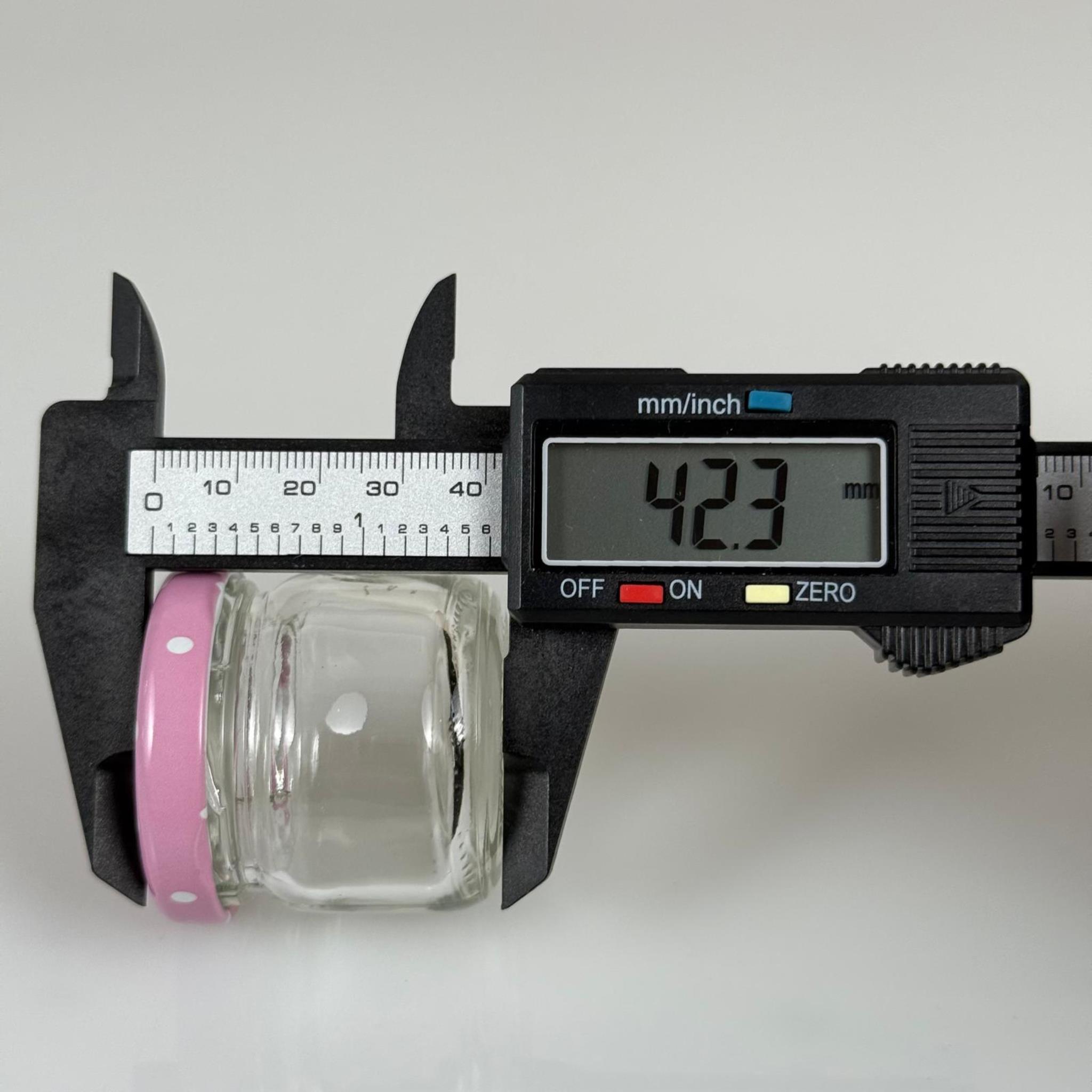 29 CC CAM KAVANOZ - PEMBE METAL KAPAKLI - 29 ML CAM KAVANOZ