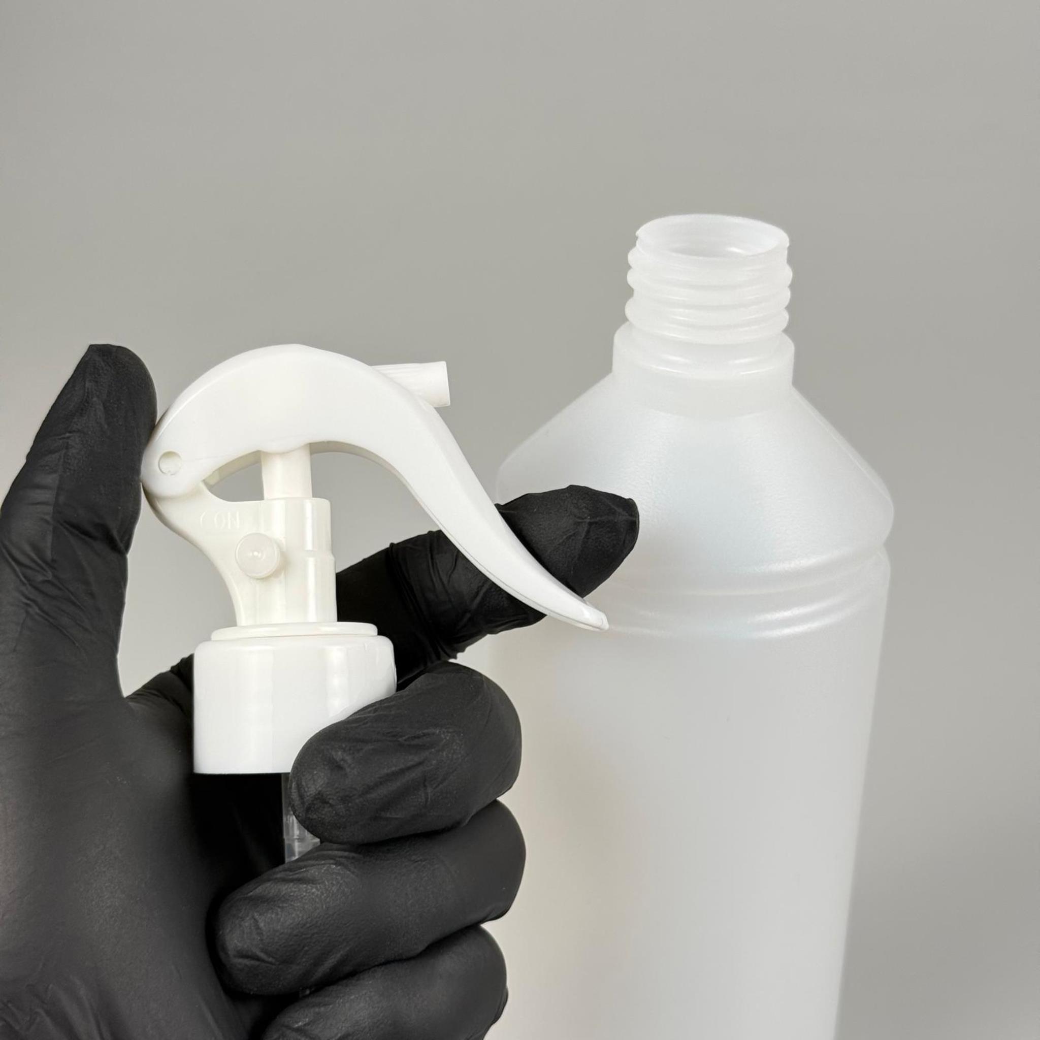 500 CC TİNER ŞİŞESİ - BEYAZ TRİGER TETİK SPREYLİ (DUMAN PÜSKÜRTÜR) - 500 ML KİMYASALA DAYANIKLI PLASTİK ŞİŞE - 0,5 LT POLİETİLEN ŞİŞE