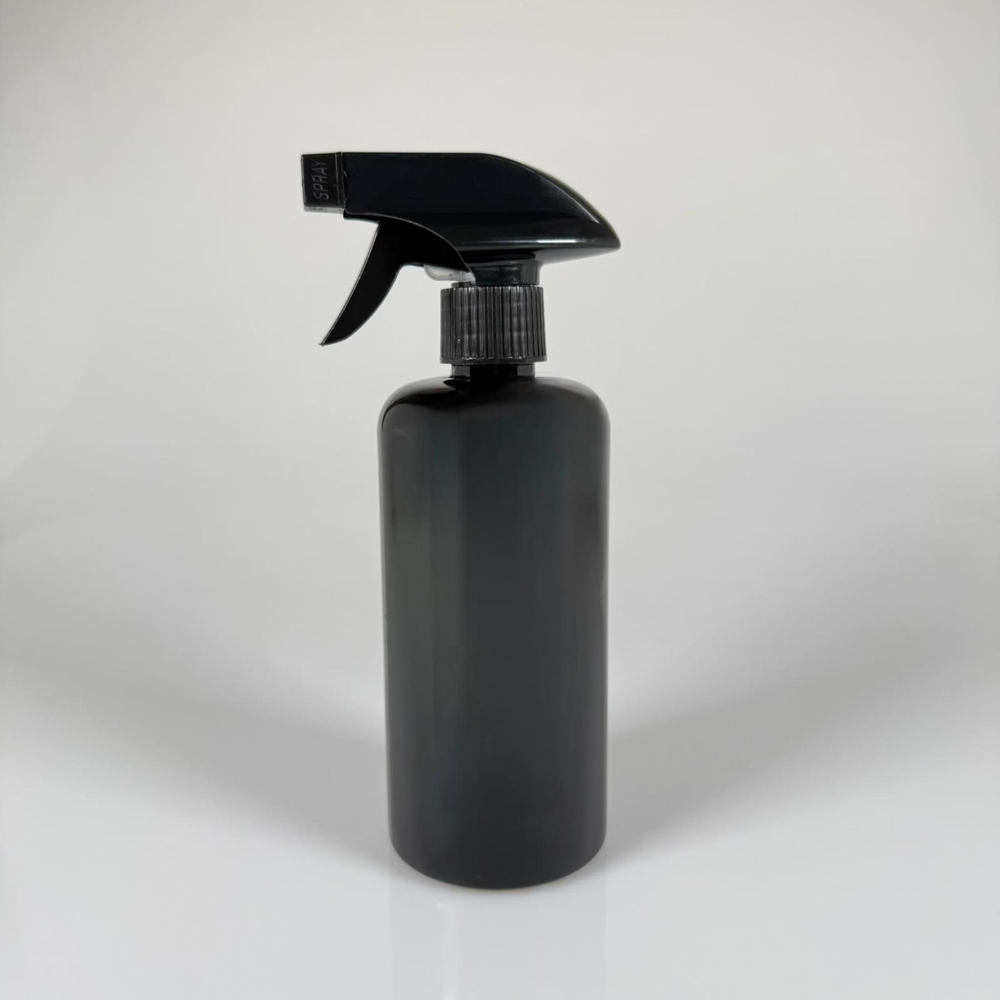 500 CC SİYAH UZUN SİLİNDİR PET ŞİŞE KALIN (26 GR) - SİYAH TETİK TRİGER SPREYLİ - 28 AĞIZ - 500 ML PET ŞİŞE