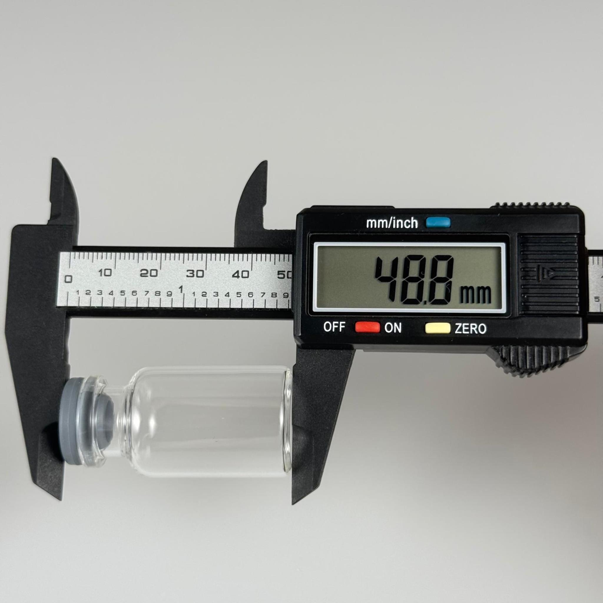 24x45 MM İNCE BOROSİLİKAT FLAKON CAM ŞİŞE 15 ML + BUTİL KAUÇUK TIPA 20 MM - ŞEFFAF CAM İLAÇ, ECZA, PENİSİLİN, MEDİKAL, LABORATUVAR, FARMASÖTİK ŞİŞELERİ