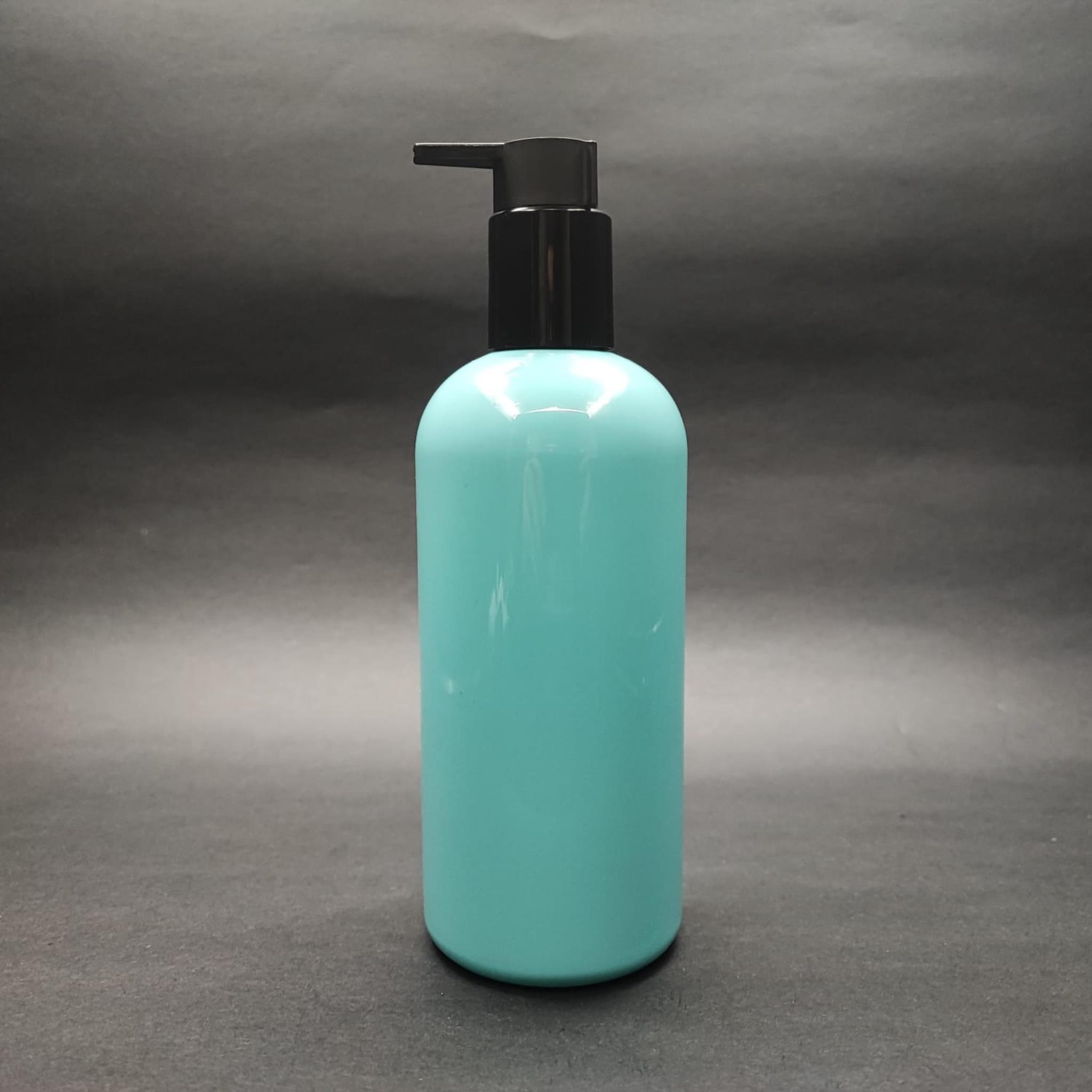 400 CC OVAL BOYUNLU SİLİNDİR PET ŞİŞE (30 GR) - SİYAH XAVİER LOSYON POMPALI - 400 ML PLASTİK ŞİŞE - TURKUAZ