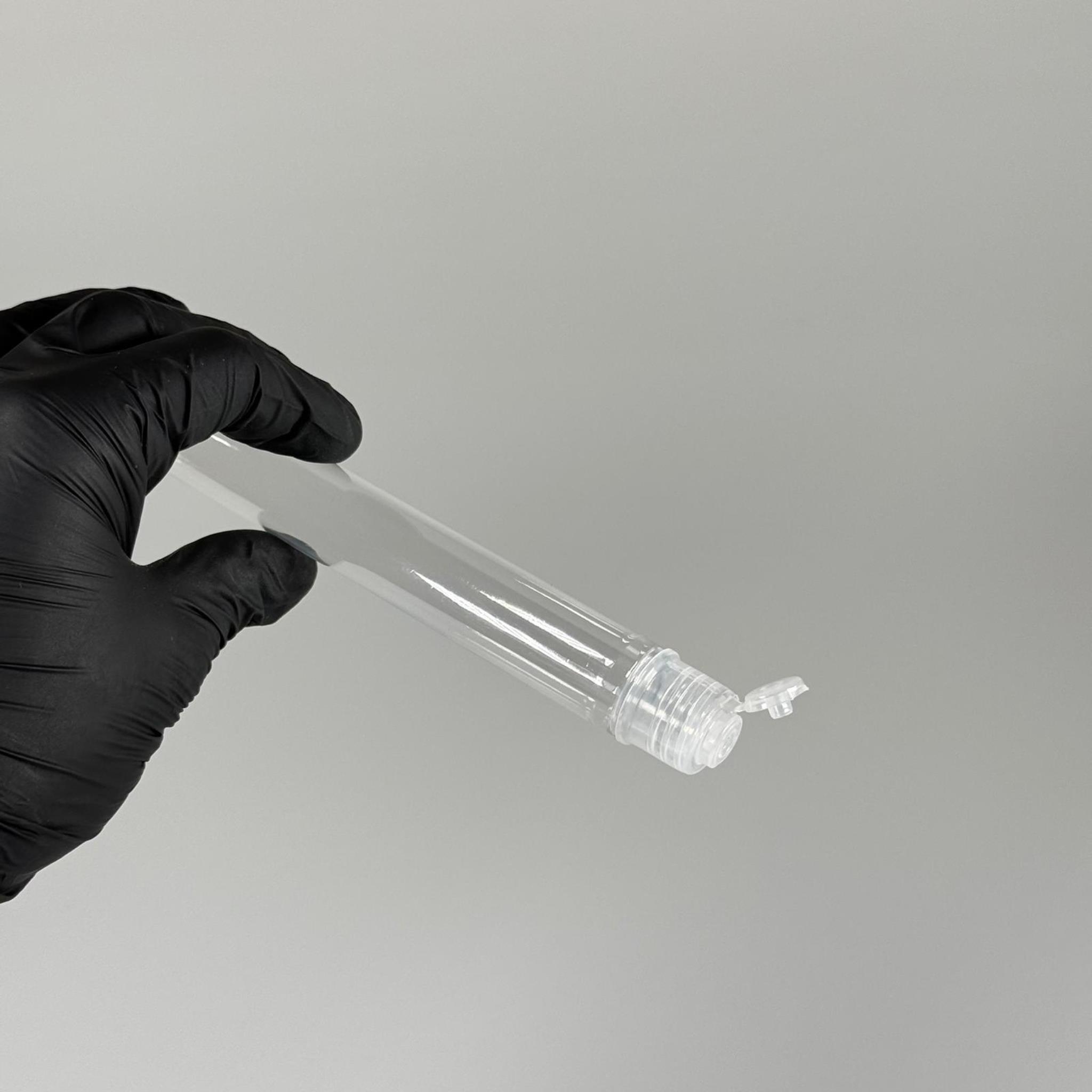 16 CM TÜP - 45 CC UZUN İNCE PET ŞİŞE - ŞEFFAF AKITICI FLİPTOP KAPAKLI TAKIM - UZUN PLASTİK DAMLATMA ŞİŞESİ