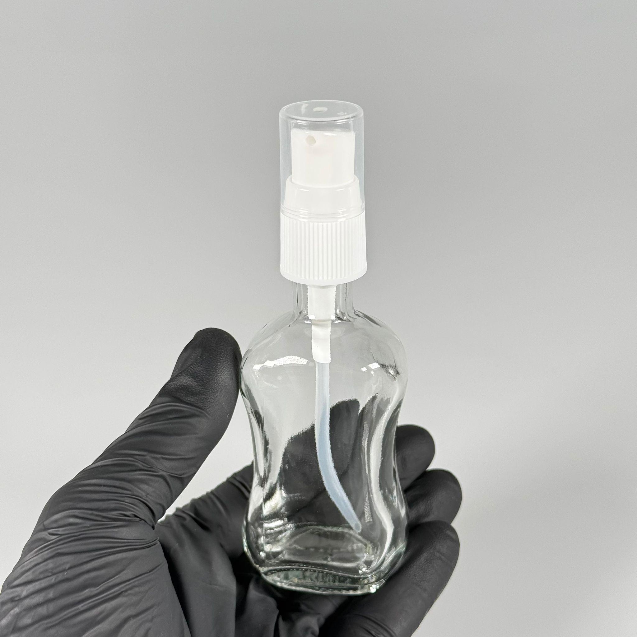 50 CC BOĞAZLI İNCE BELLİ CAM ŞİŞE - BEYAZ LOSYON POMPALI - 50 ML PRESTİJLİ ŞİŞE