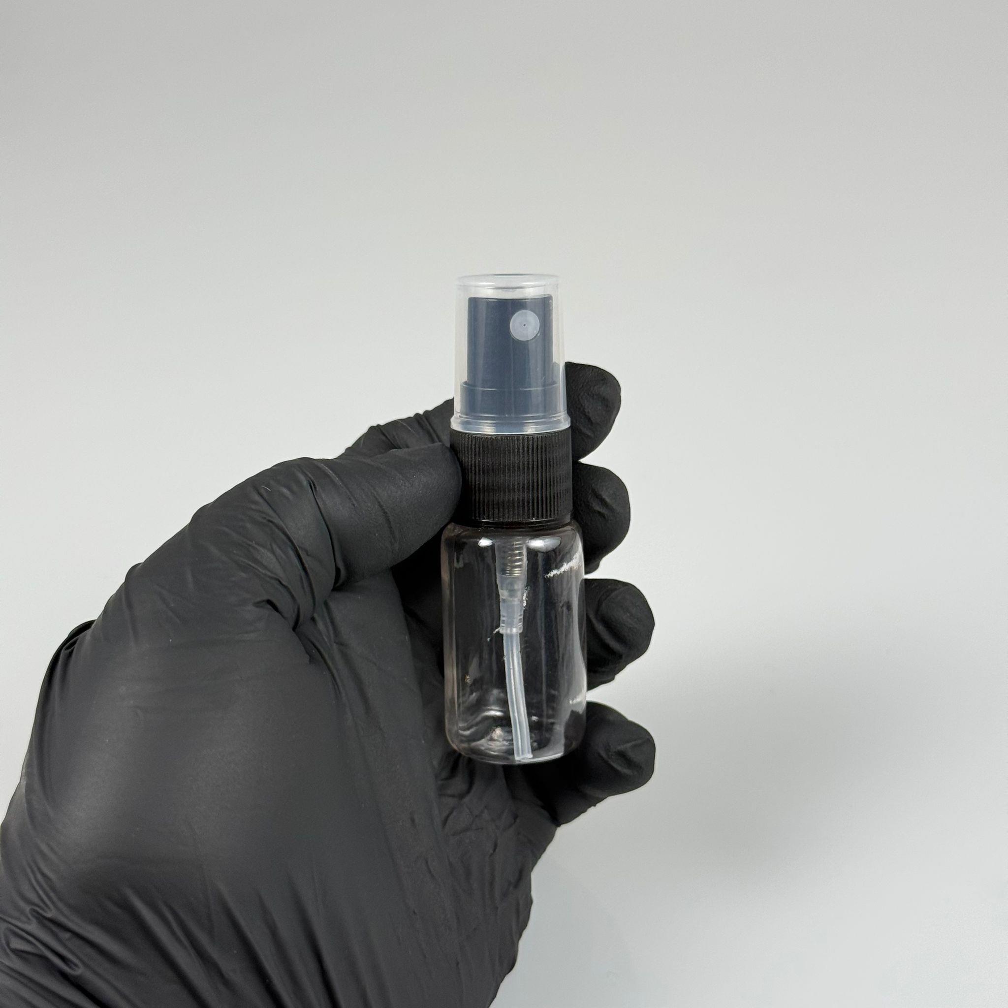 10 CC ŞEFFAF PET ŞİŞE - SİYAH SPREYLİ TESTER 10 ML PLASTİK ŞİŞE