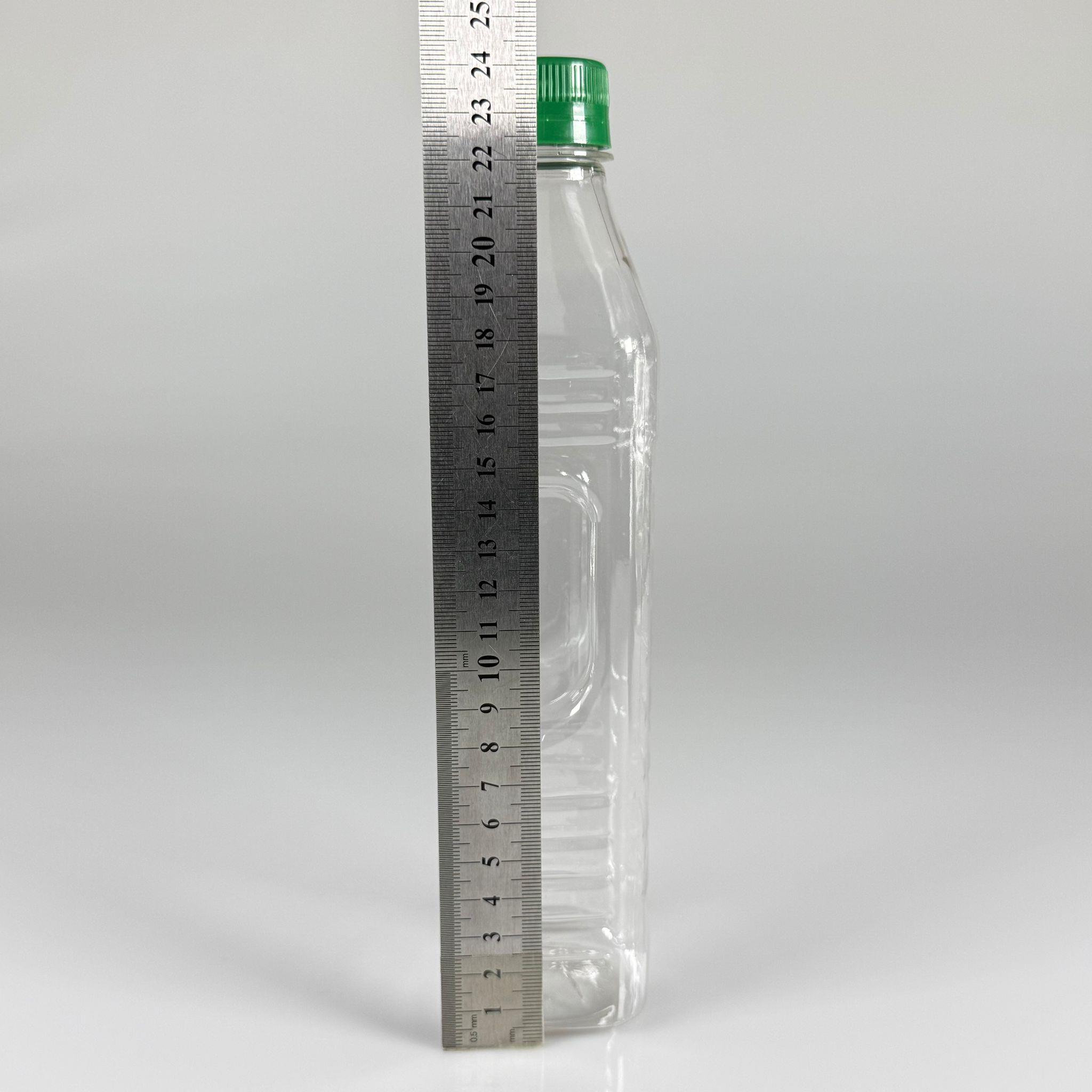 500 CC KÖŞELİ PET ŞİŞE - YEŞİL KİLİTLİ KAPAKLI 0,5 LİTRE KARE PLASTİK ŞİŞE - ZEYTİNYAĞ ŞİŞESİ