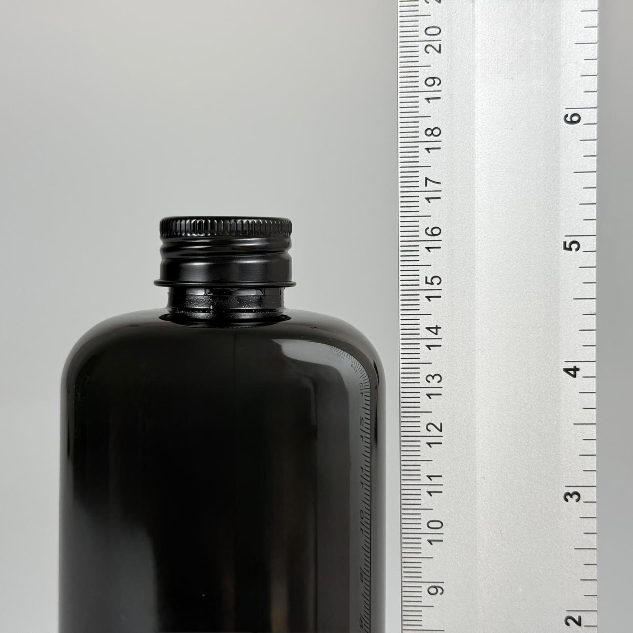 500 CC SİYAH UZUN SİLİNDİR PET ŞİŞE KALIN (26 GR) - SİYAH METAL ALÜMİNYUM KAPAKLI - 28 AĞIZ - 500 ML PET ŞİŞE