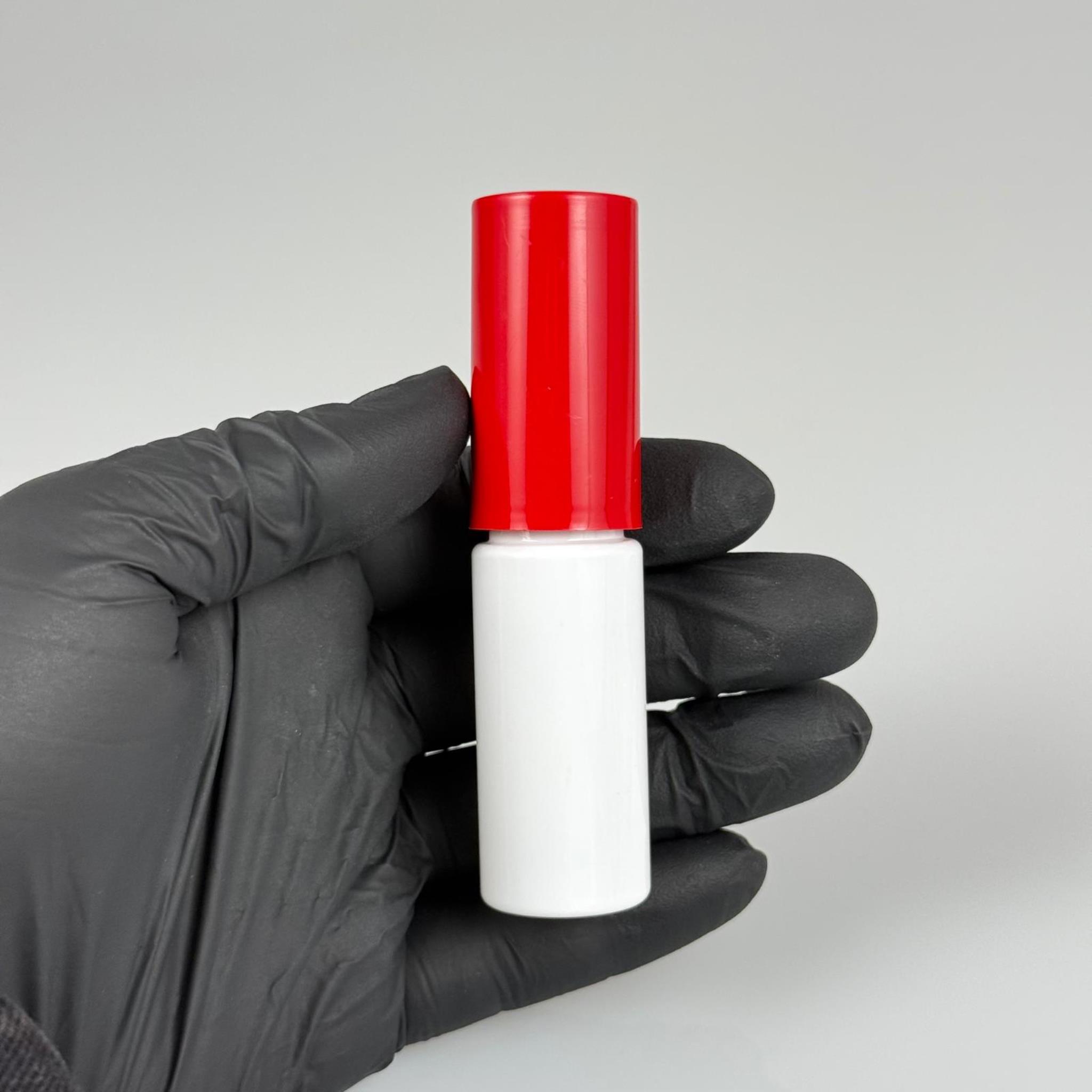 15 CC BEYAZ PARFÜM ŞİŞESİ PLASTİK - SİYAH SPREY + KIRMIZI KAPAK - 15 ML PARFÜM ŞİŞESİ PET