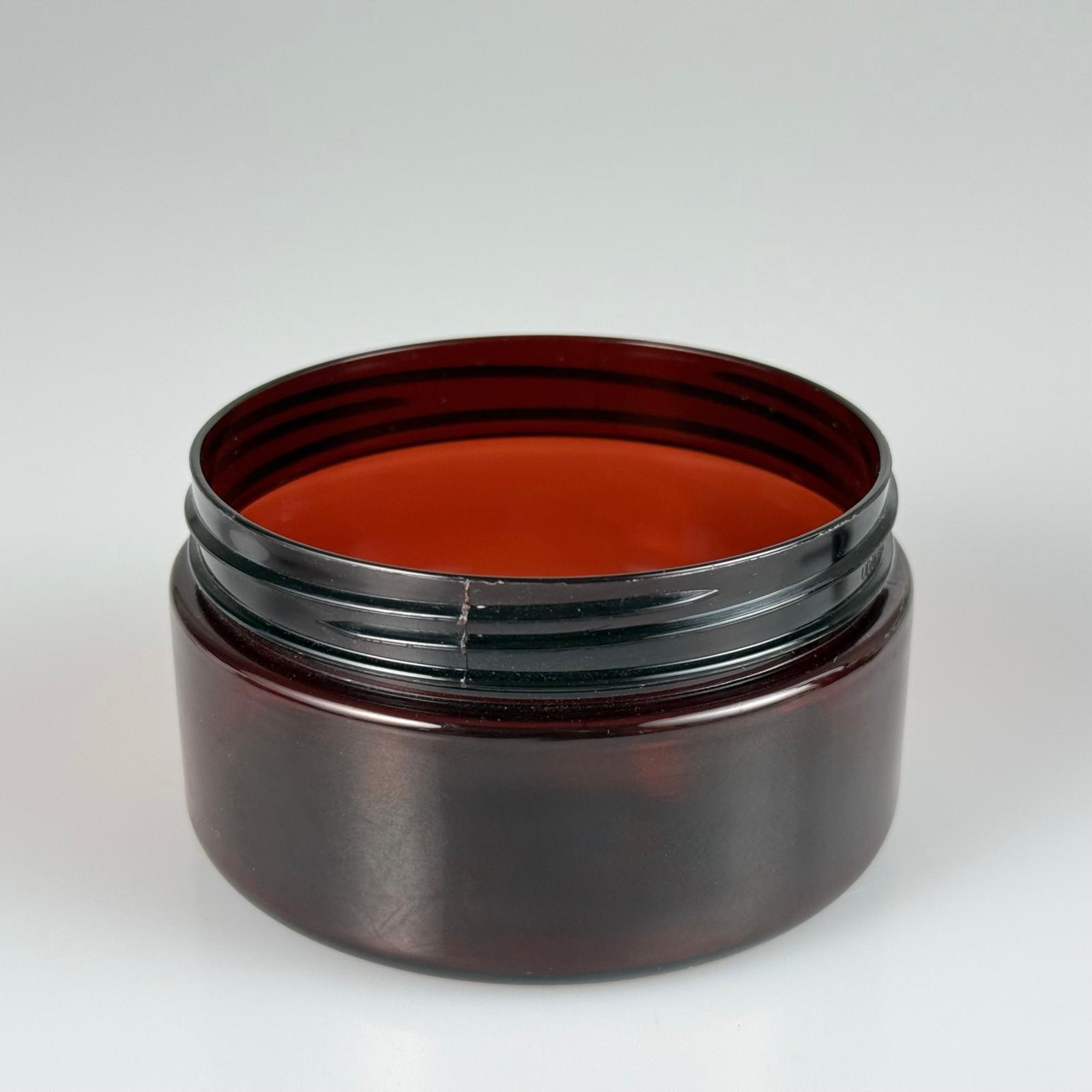 200 CC SERT PLASTİK AMBER KAVANOZ (89 AĞIZ) KAPAKSIZ - 200 ML KAHVERENGİ KAVANOZ