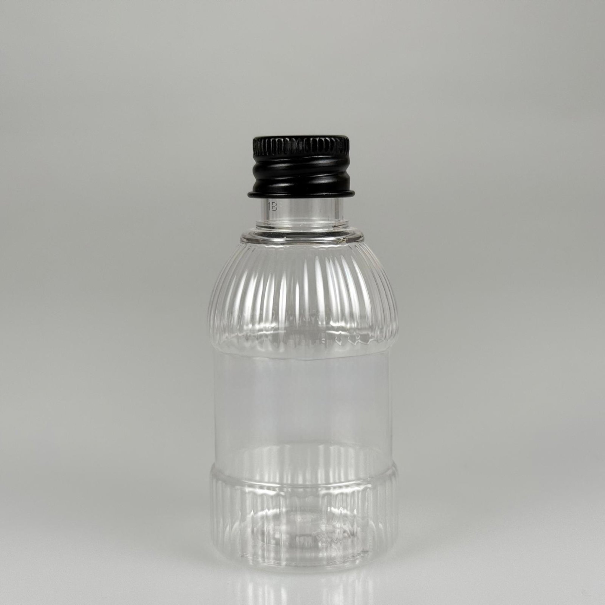 50 CC MANDALİNA MODEL PET ŞİŞE + KÖPÜK CONTALI SİYAH ALÜMİNYUM METAL KAPAKLI TAKIM - 50 ML TOMBUL PET ŞİŞE