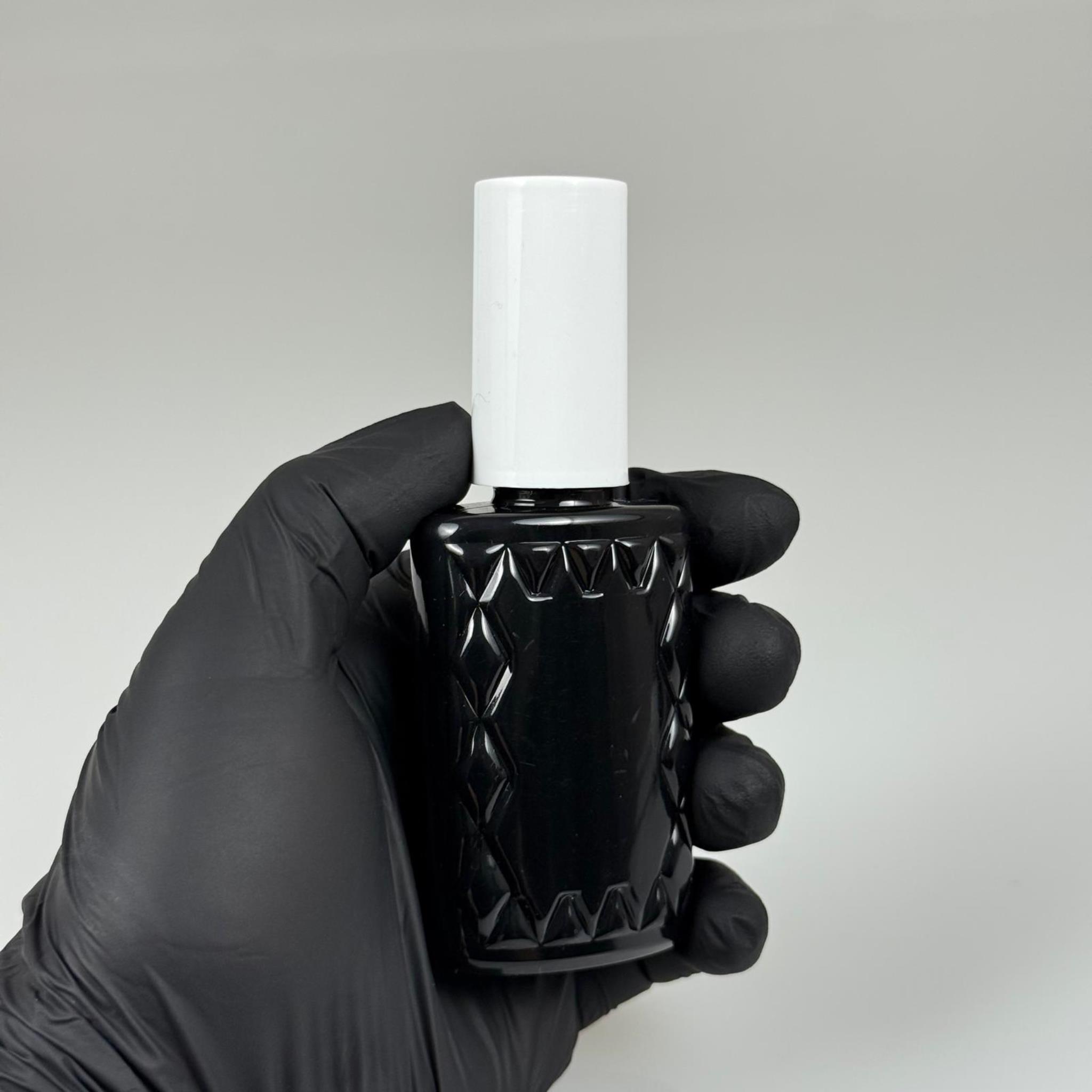 50 CC SİYAH PET KÖŞELİ PARFÜM ŞİŞESİ - SİYAH SPREYLİ - BEYAZ KORUMA KAPAKLI - 50 ML PLASTİK PARFÜM - KOLONYA ŞİŞESİ