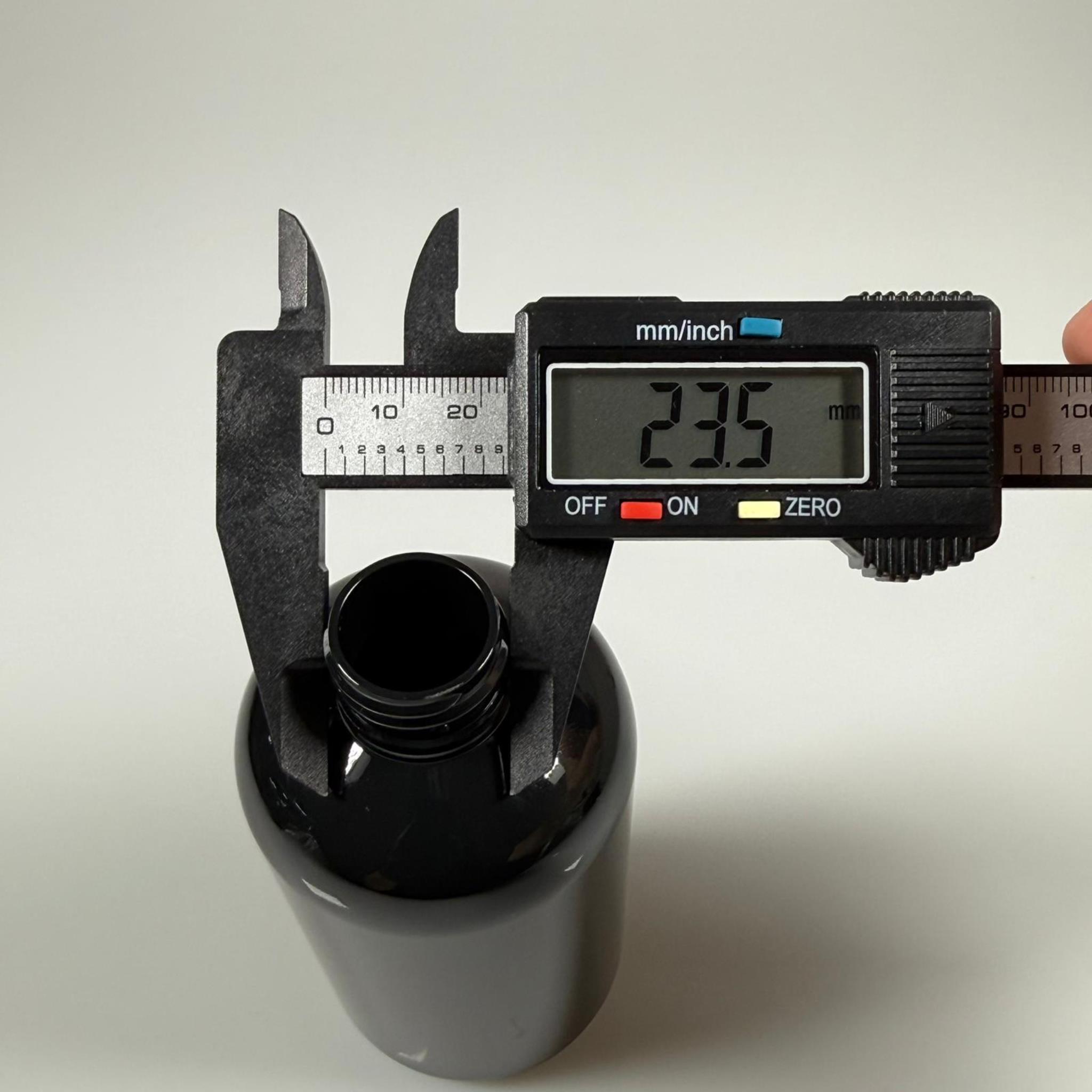 250 CC SİYAH PLASTİK ŞİŞE ZEYNEP MODEL KAPAKSIZ (24 AĞIZ) - 250 ML TOMBUL PET ŞİŞE