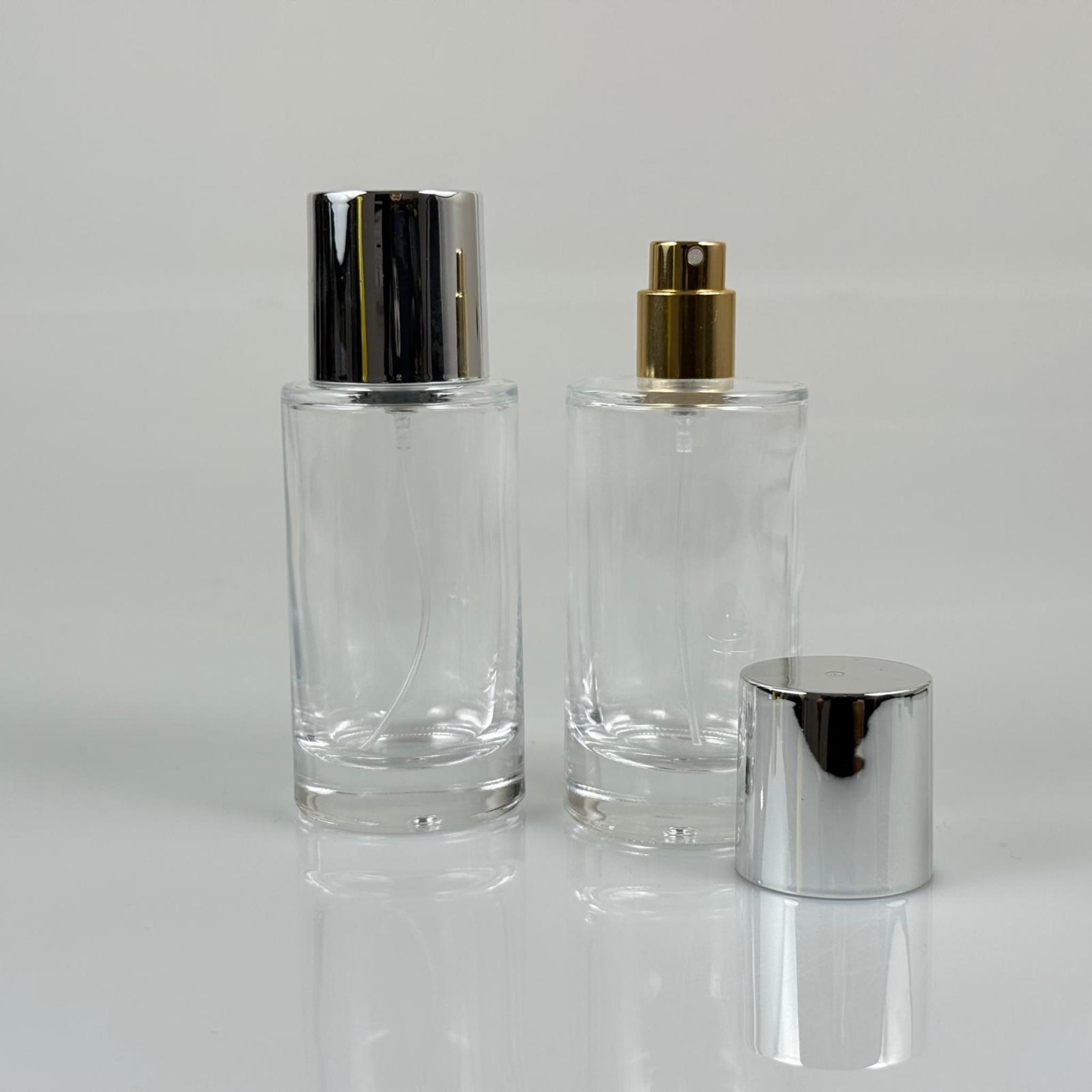50 ML SİLİNDİR MODEL MARS PARFÜM ŞİŞESİ - GOLD METAL SPREYLİ + GÜMÜŞ GENİŞ KAPAKLI (AĞIZ 15 MM GEÇME KOLAY KAPAMA)