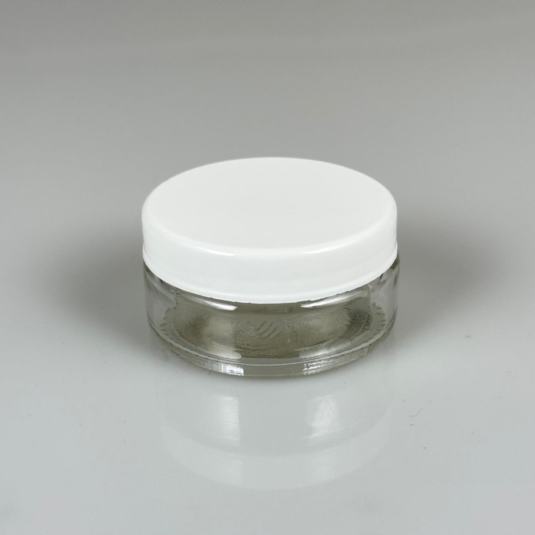 50 CC CAM KREM KAVANOZU - BEYAZ PLASTİK KAPAKLI - 50 ML CAM PAŞABAHÇE KREM KAVANOZU